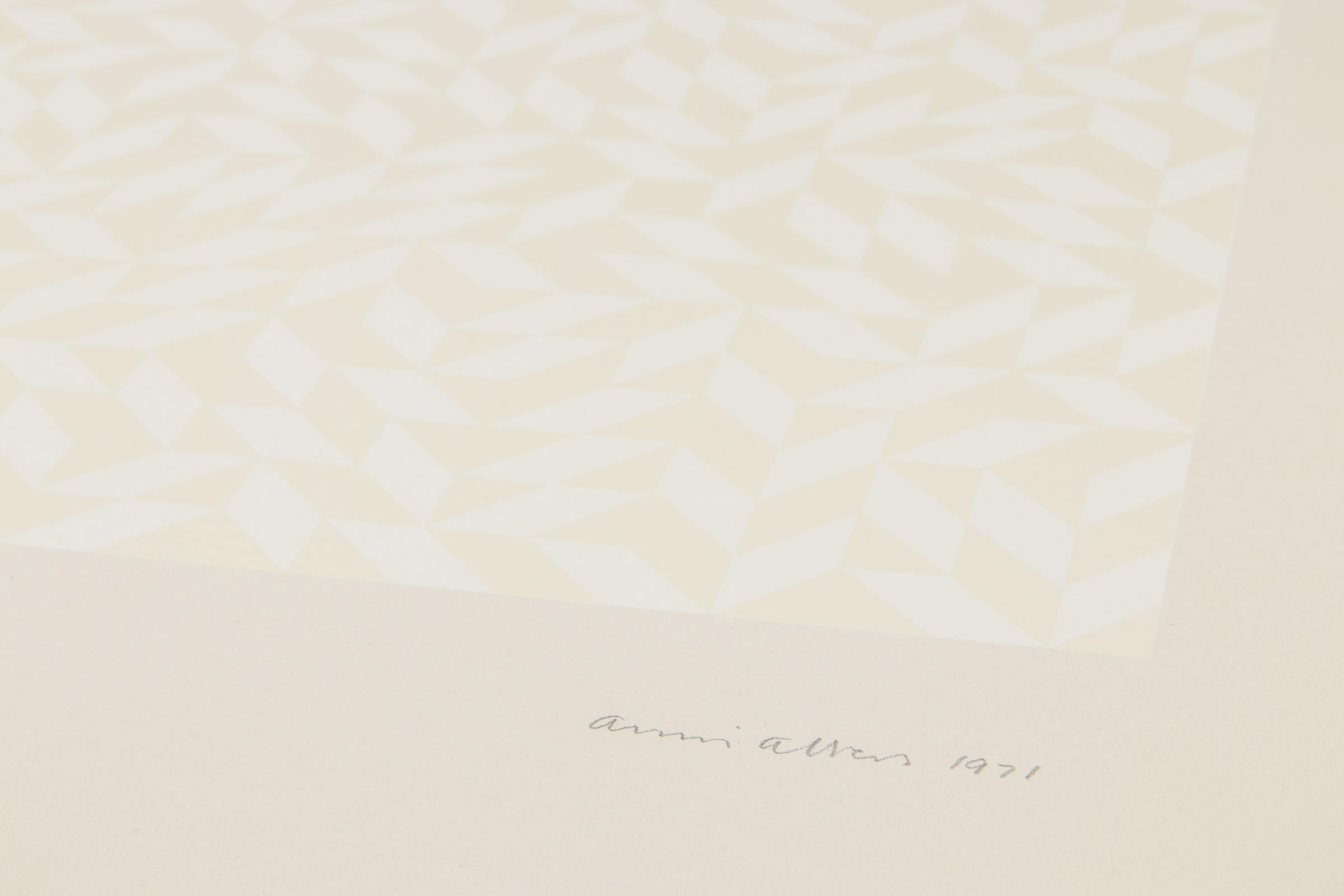 Anni Albers, ST - Serigrafia originale del 1971, Astrazione geometrica in vendita 1