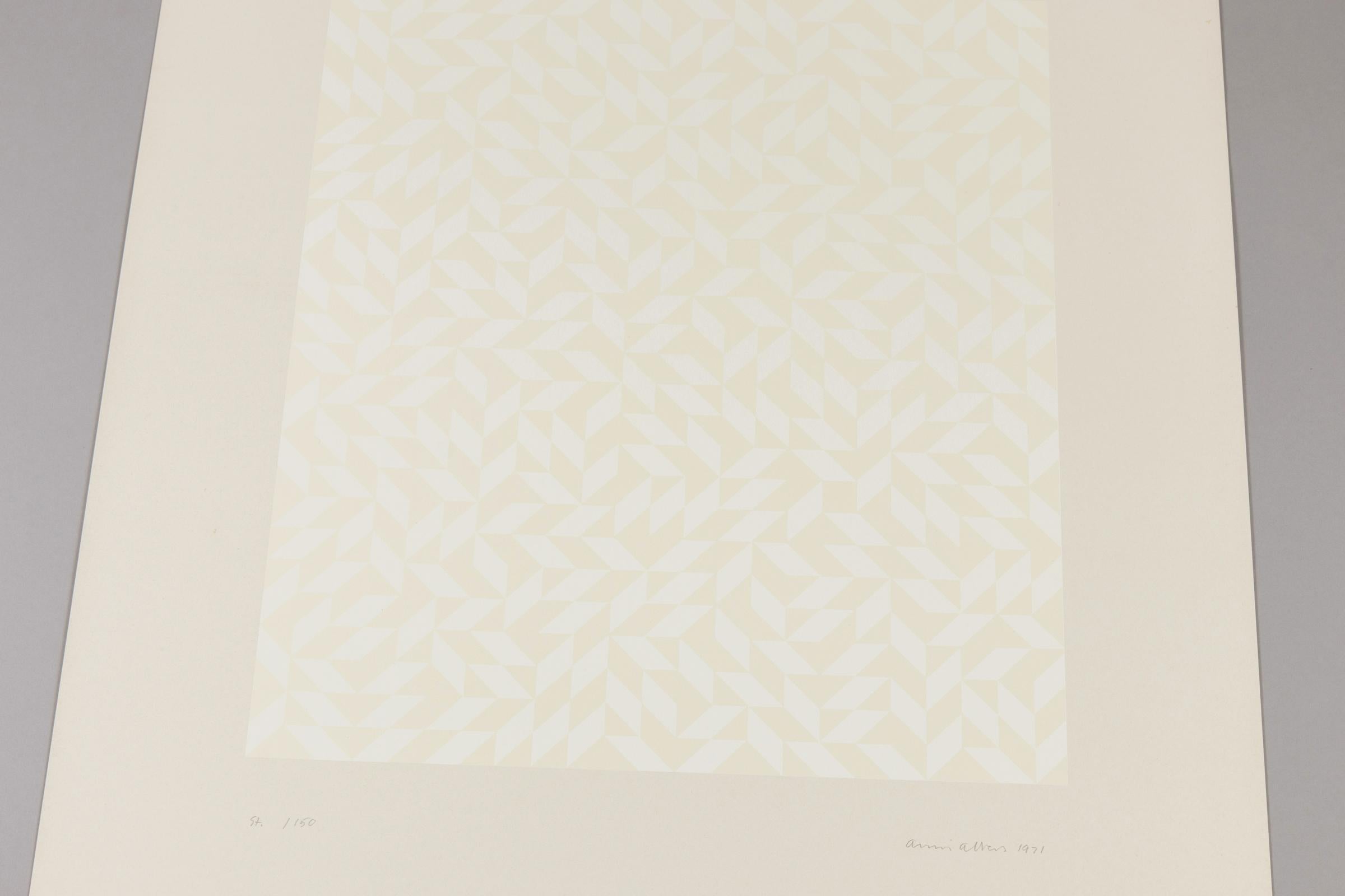 Anni Albers, ST - Original Screen Print from 1971, Geometric Abstraction For Sale 2