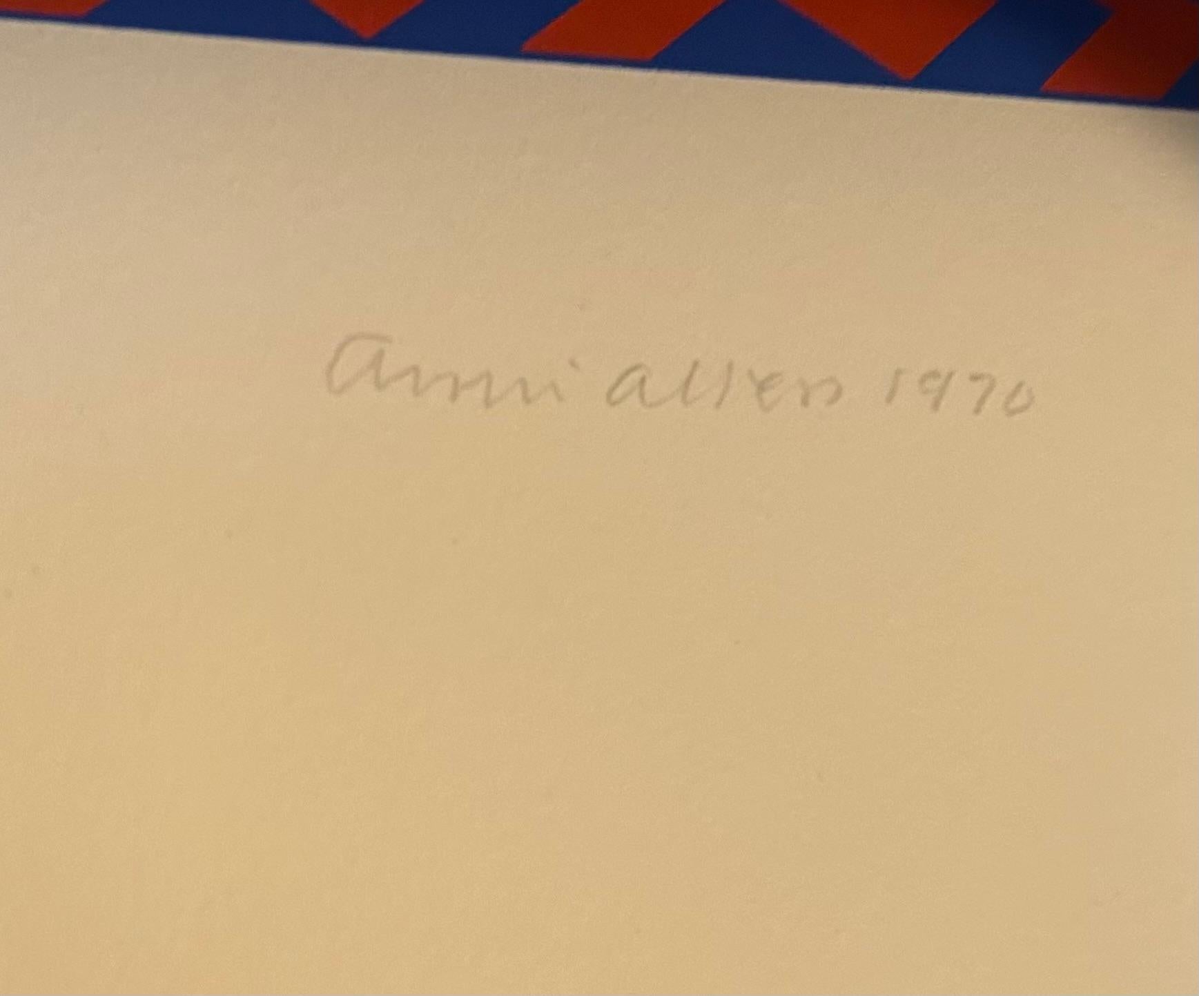 Screenprint in colors on Arches, 1970.  Signed by the artist in pencil in lower right margin.  Titled and numbered 76/100 in pencil lower left margin.

Image is 16 x 20 inches; the full sheet with complete margins.  A very well presented impression