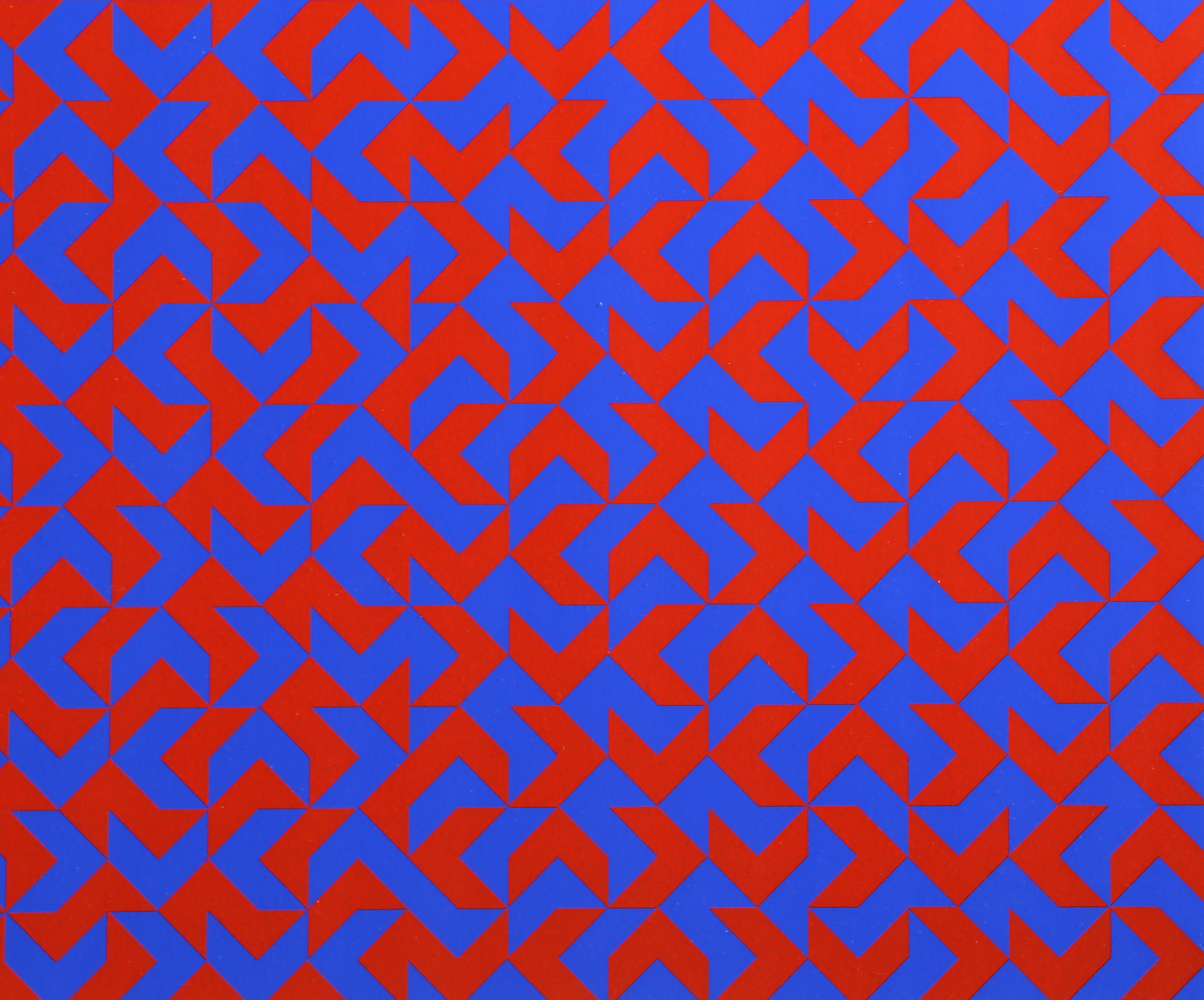 GR I, motivo Eclat, serigrafia di Anni Albers 1970 in vendita 1