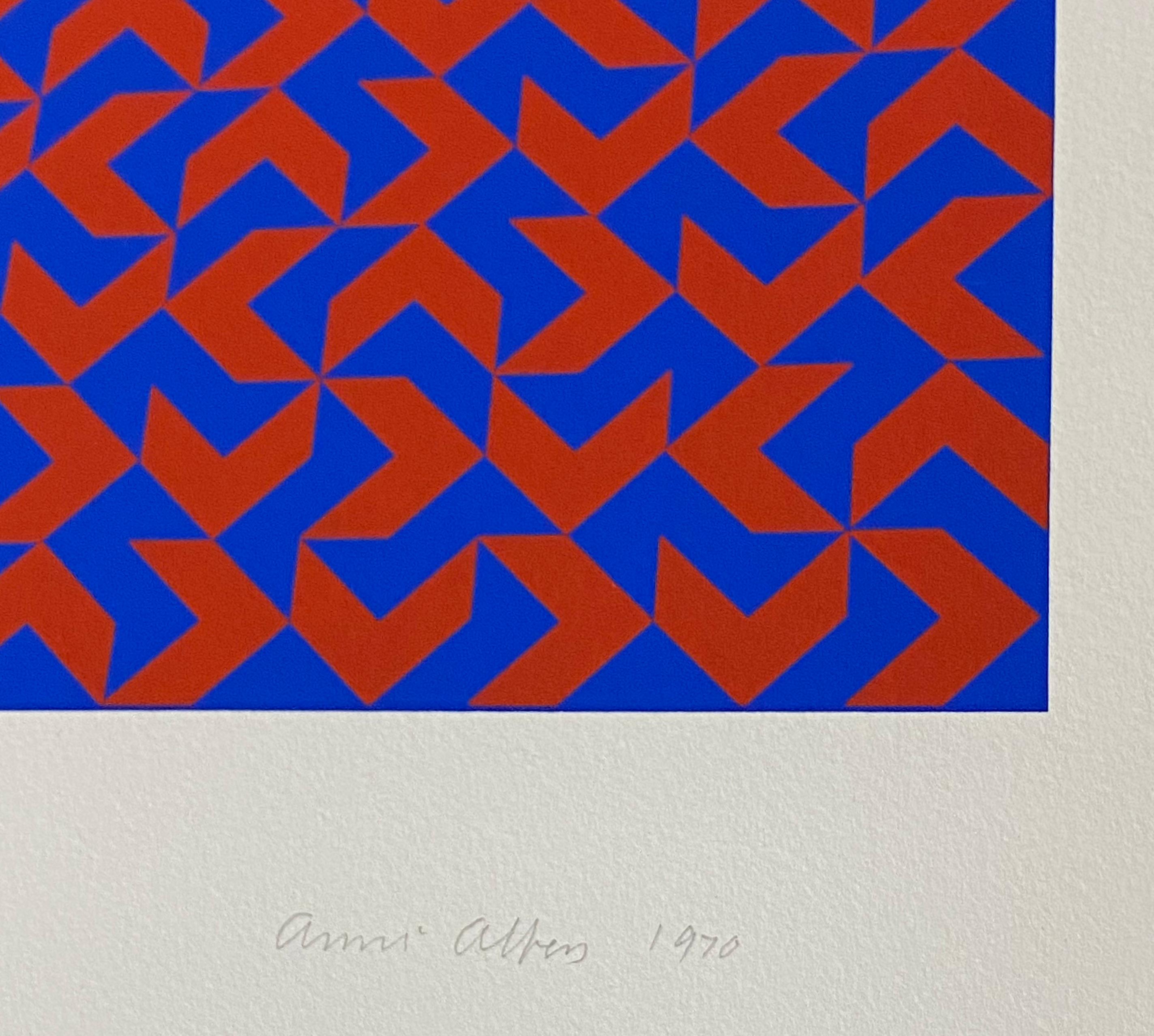 GR I, motivo Eclat, serigrafia di Anni Albers 1970 in vendita 2