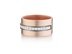 Anni Cigar Band, Princess Cut Diamond Cigar Band in Rose Gold