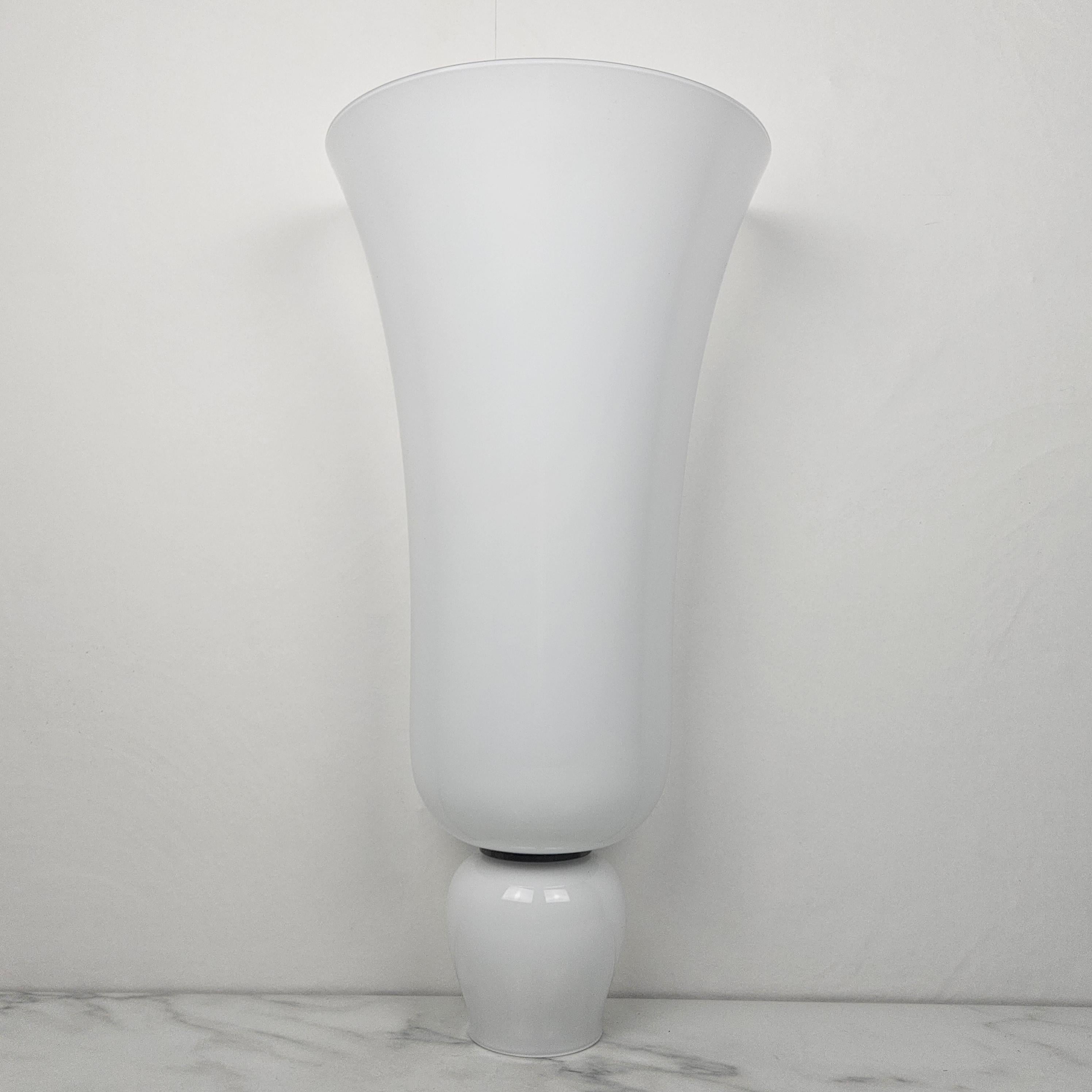 Große Wandapplikation Anni Trenta Luce von Venini aus weißem Muranoglas im Angebot 3