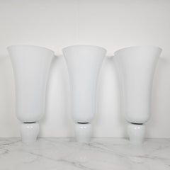 Anni Trenta Luce Large Wall Applique by Venini in White Murano Glass