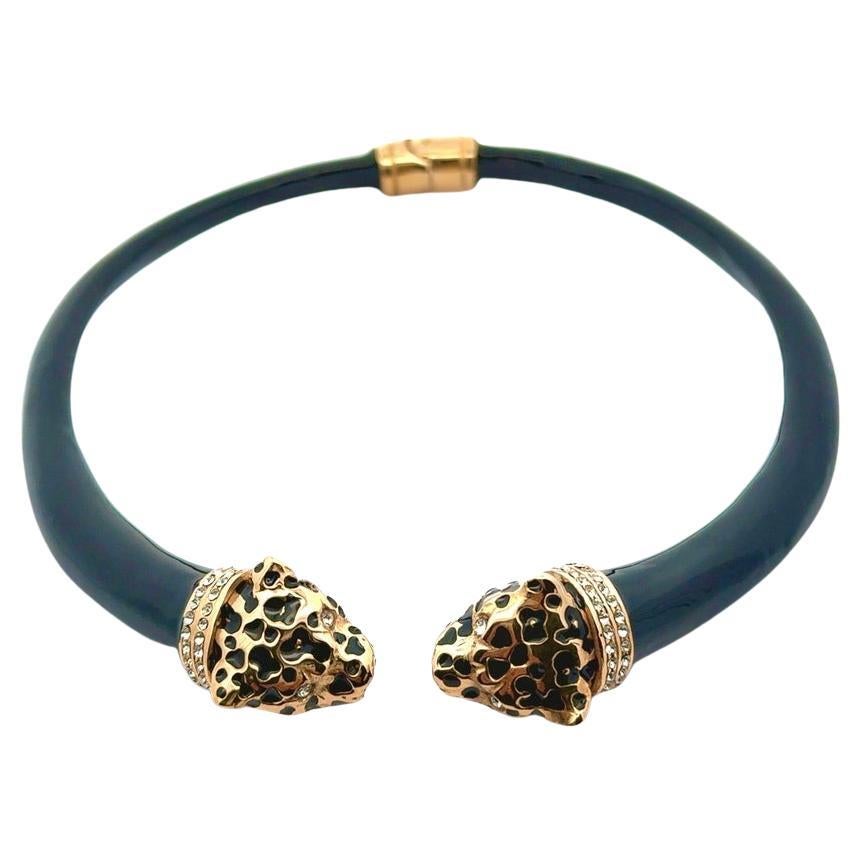 Collana doppia leopardata di Annibale Baldini in vendita