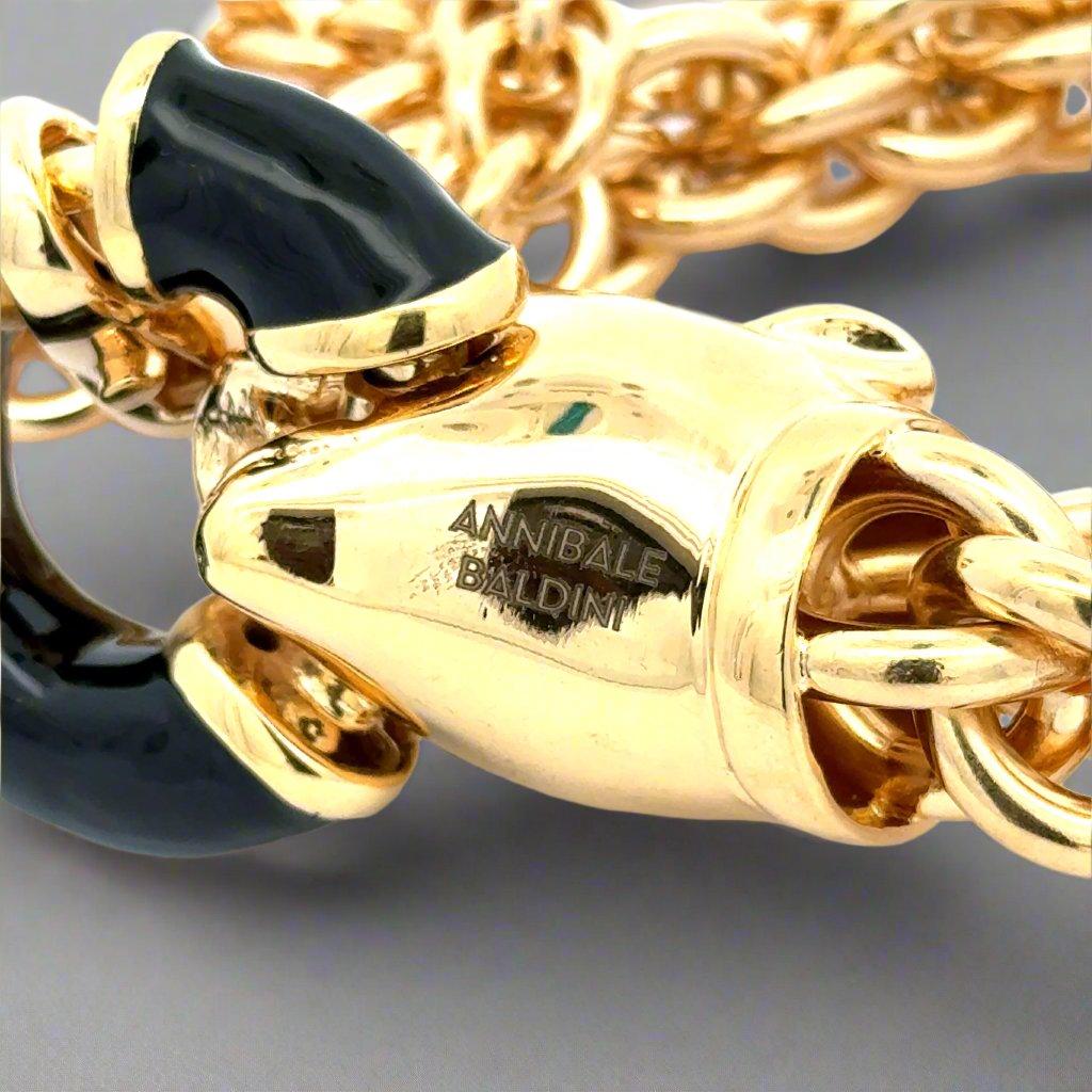 Women's Annibale Baldini Italian Panther Statement Necklace For Sale