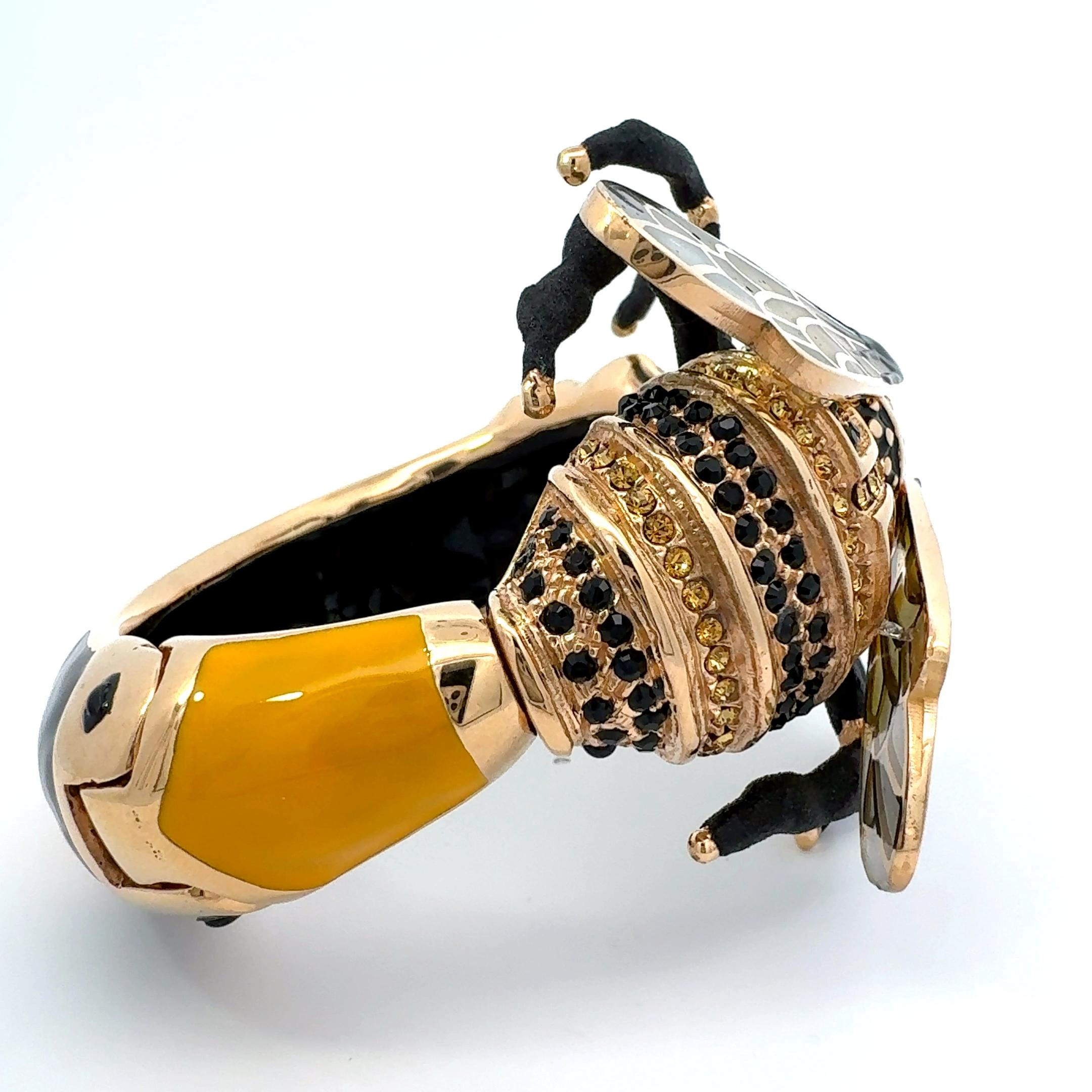 Taille ronde Annibale Baldini Bracelet jonc Queen Bee en vente