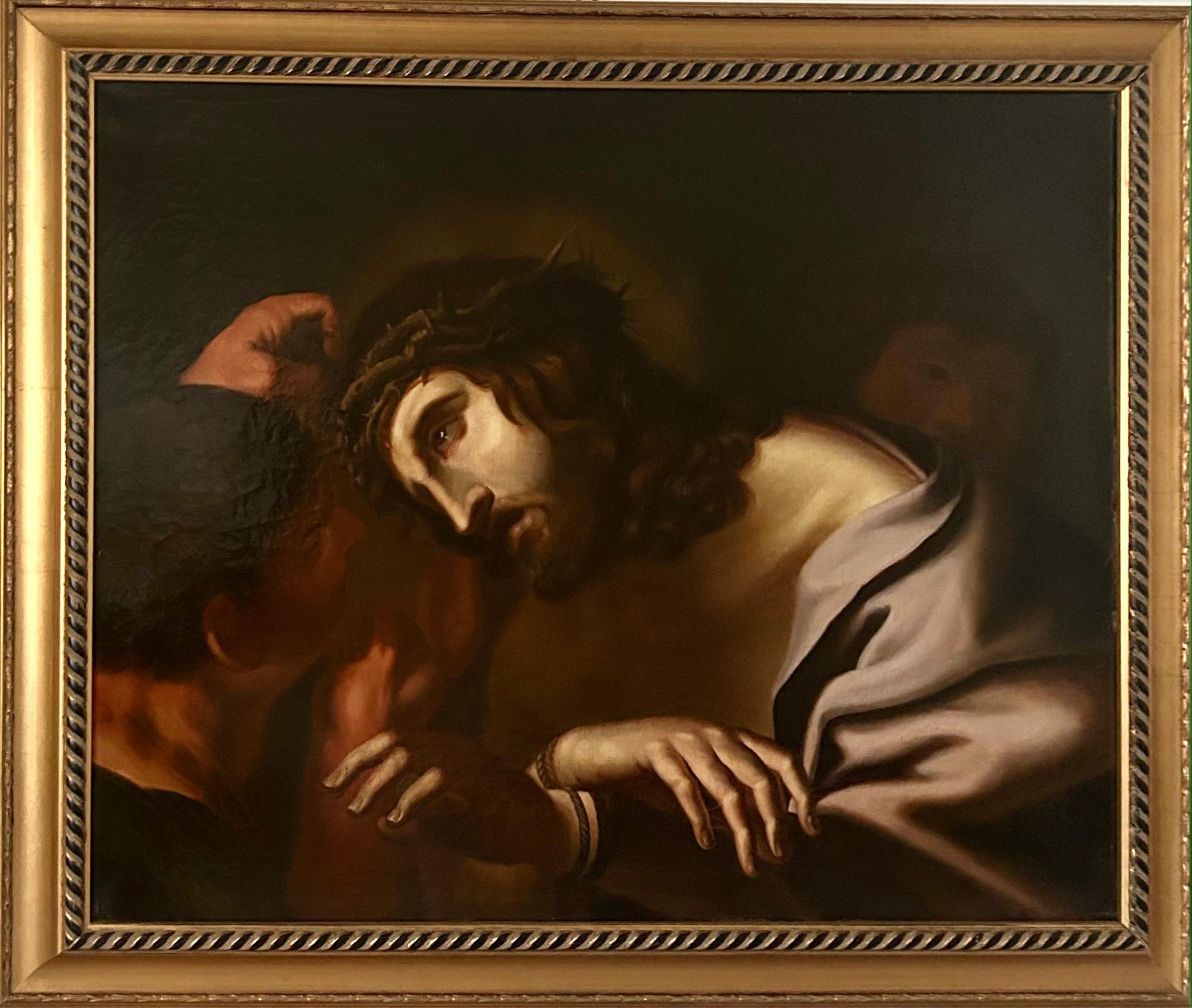 Circle of Annibale Carracci (1560-1609)
Christ crowned with thorns
Oil on canvas
86 x 72 cm (with frame)

This painting is based on the composition by Annibale Carracci 'Cristo incoronato di spine' in the Pinacoteca in Bologna.

The various copies,