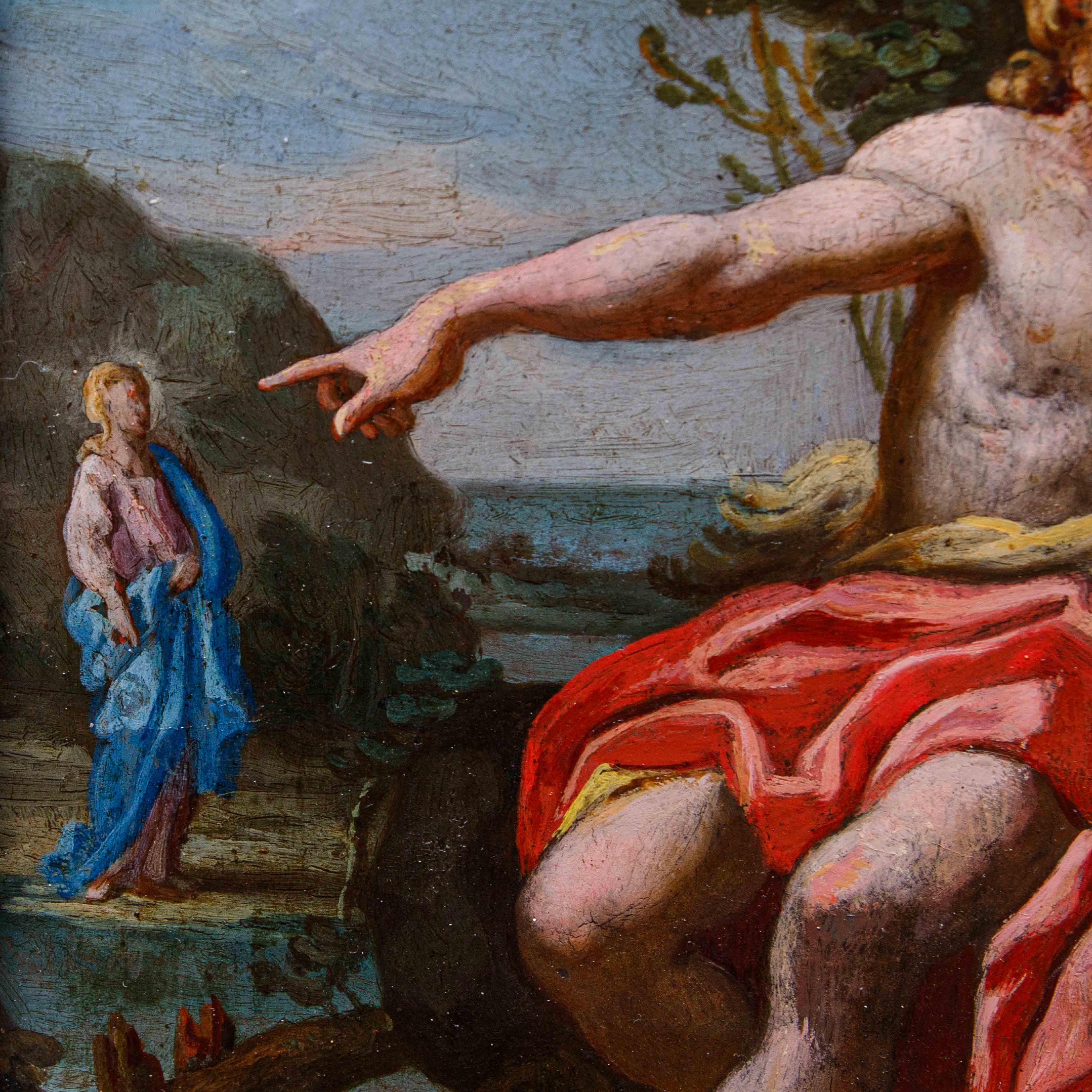 XVII secolo, scuola dei Carracci, San Giovanni Battista (Sonstige Kunststile), Painting, von Annibale Carracci