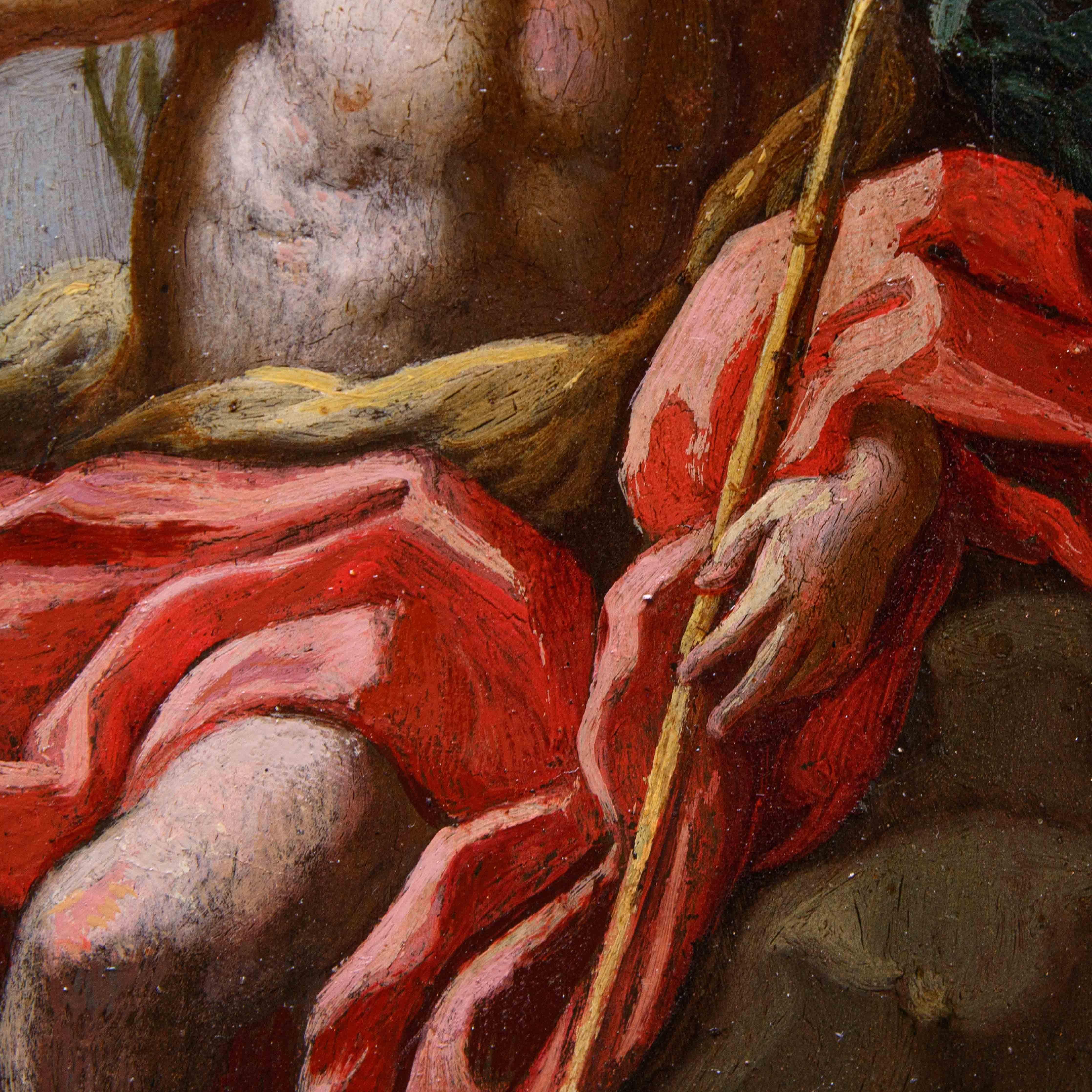XVII secolo, scuola dei Carracci, San Giovanni Battista im Angebot 1
