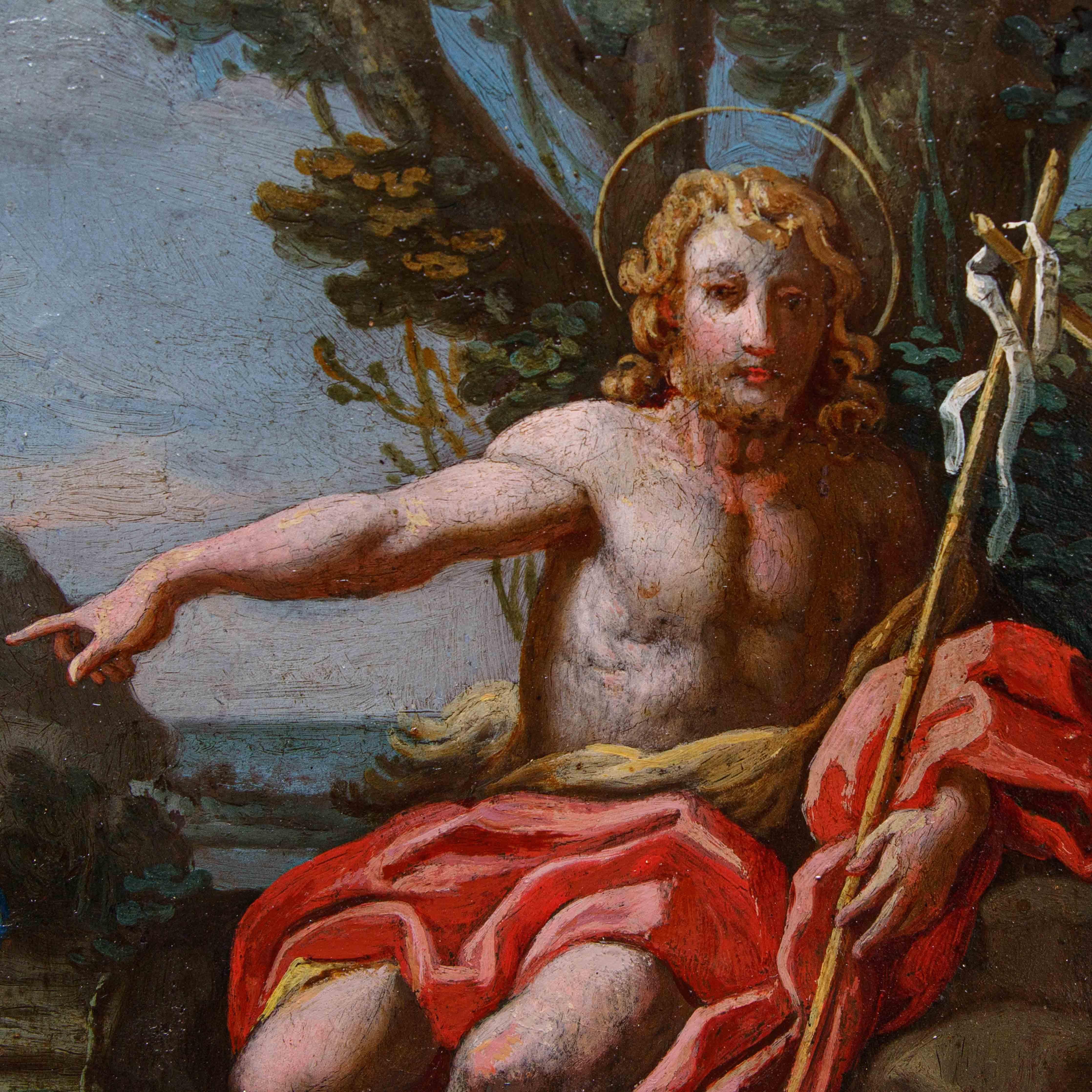 XVII secolo, scuola dei Carracci, San Giovanni Battista im Angebot 2