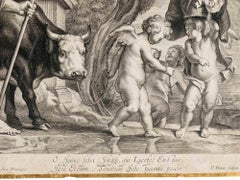 Christ and the Samaritan - Etching after Annibale Carracci -17th