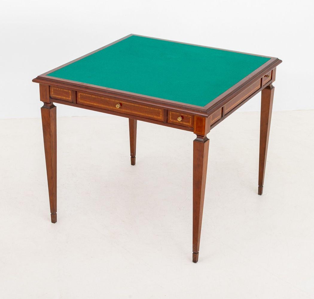 Laiton Annibale Colombo Table de jeu en merisier en vente