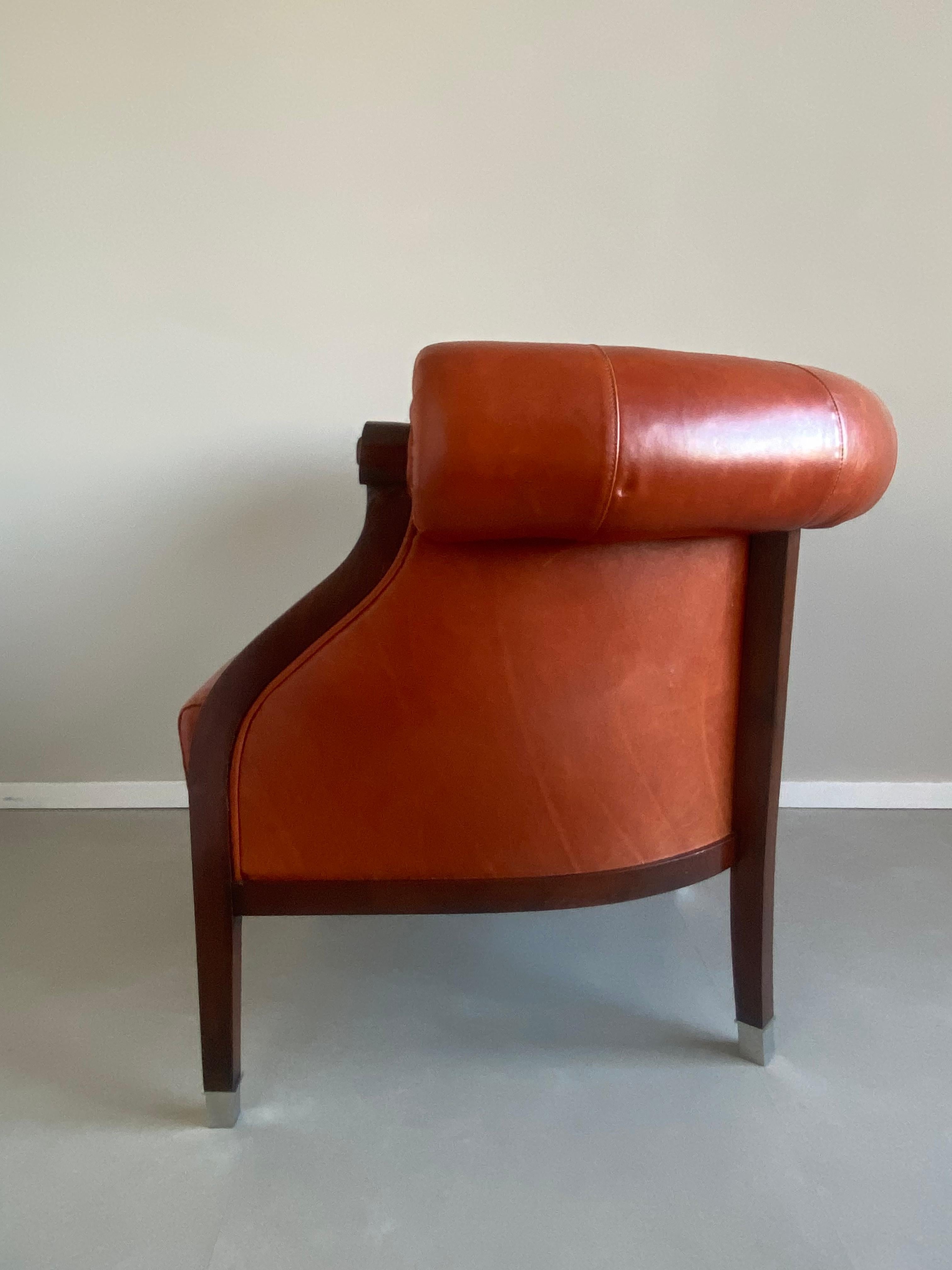 Annibale Colombo Classic Style Leather Armchair For Sale 1