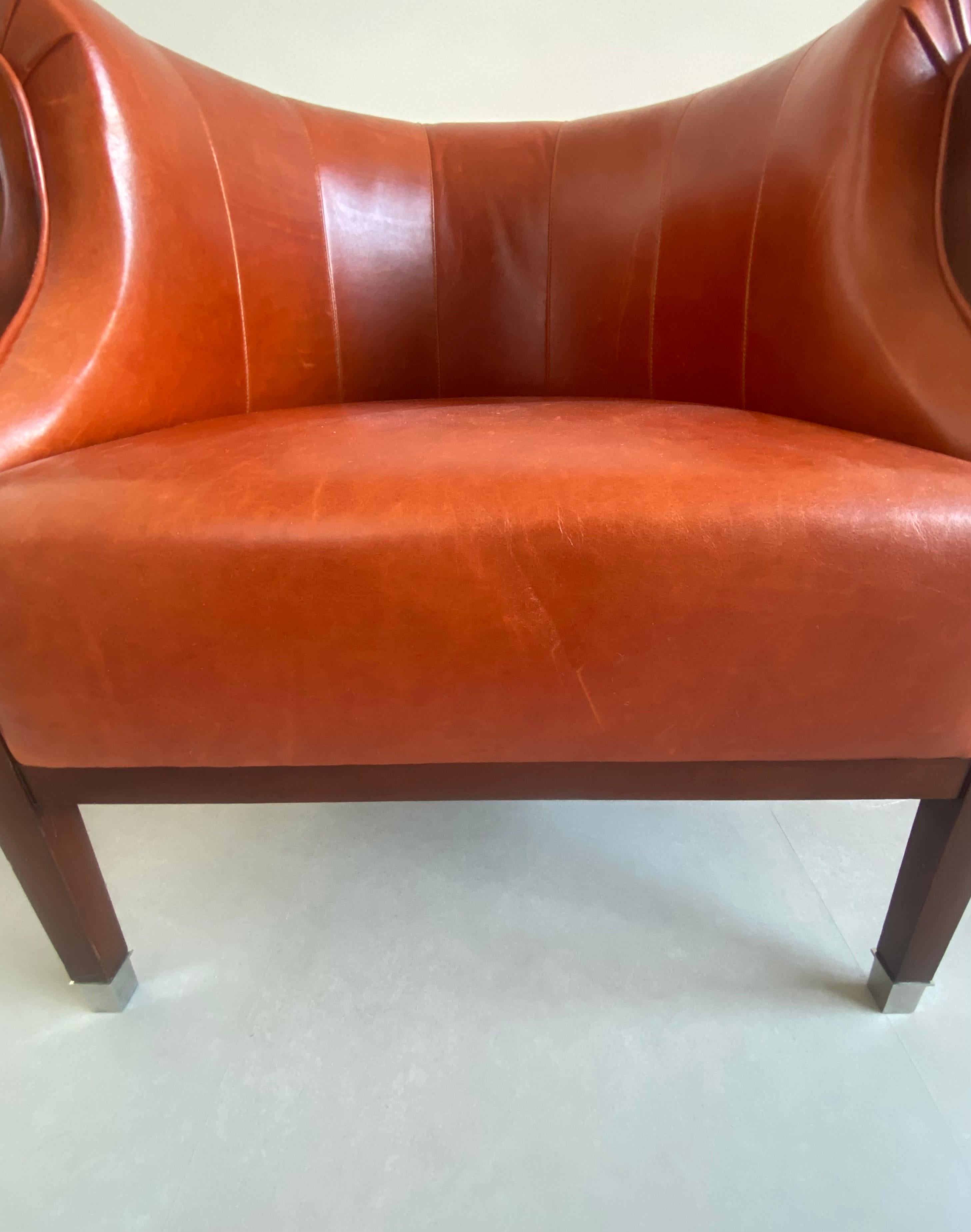 Annibale Colombo Classic Style Leather Armchair For Sale 3