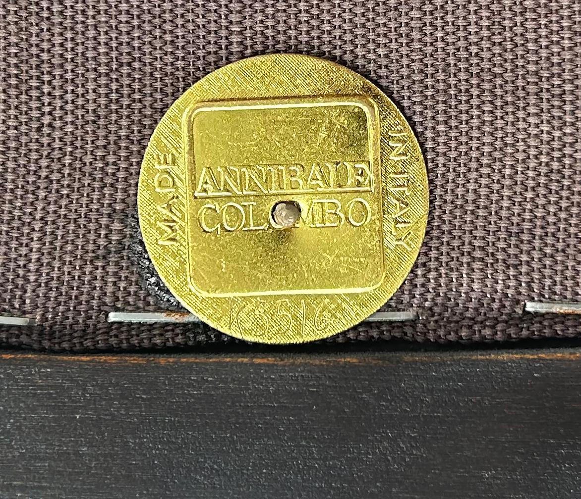 Sedie da pranzo in pelle scamosciata laccata Annibale Colombo, Set di 6 in vendita 7