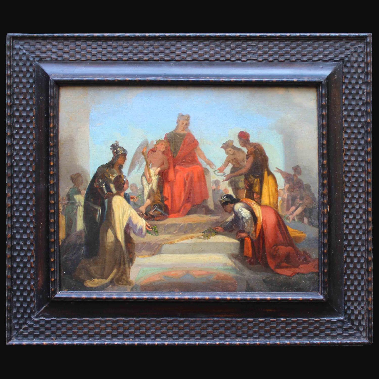 Attributed to Hannibal Gatti, Allegorical Scene - Other Art Style Painting by Annibale Gatti