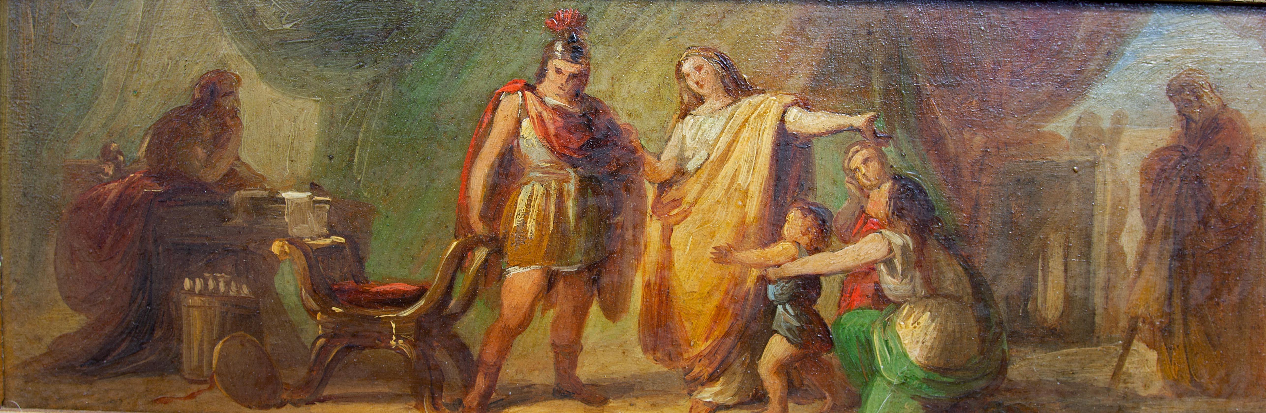Coppia di dipinti a olio italiani Grand Tour Scene Romane  Annibale Gatti XIX secolo in vendita 6
