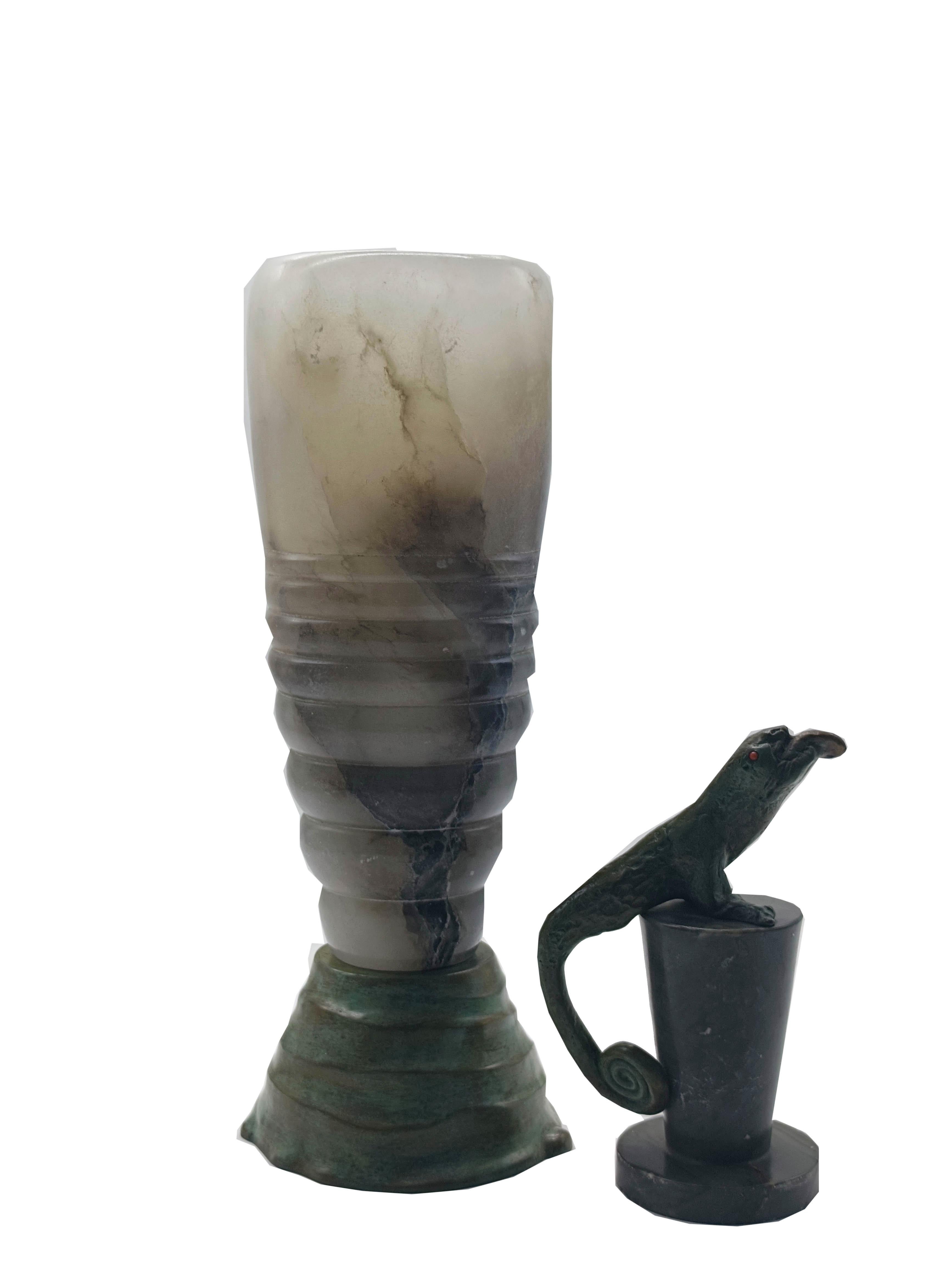 Annibale Oste Vaso in Alabstro, Italia 2009 Moderno en venta