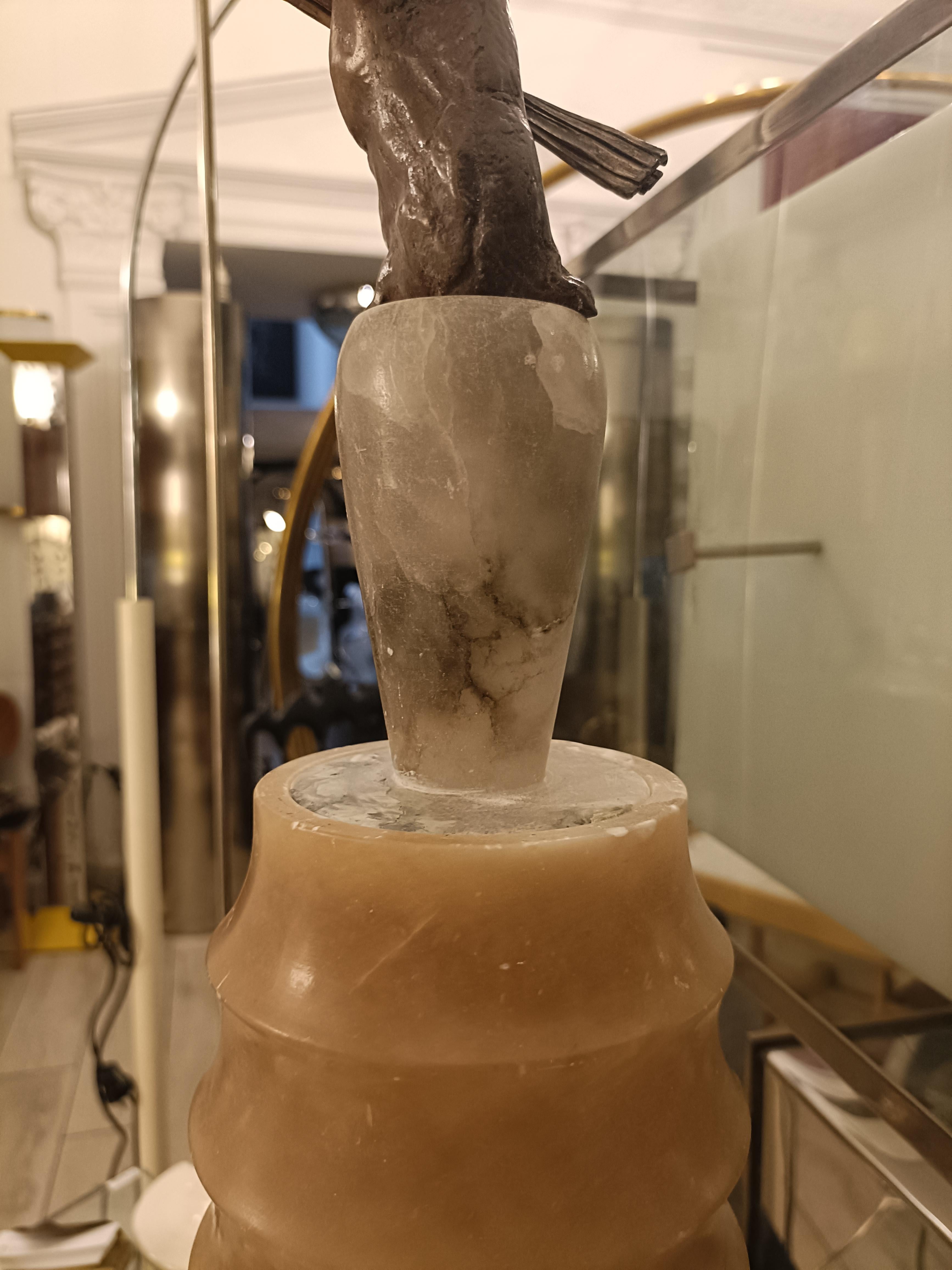Annibale Oste Vaso in Alabstro, Italia 2009 Bronce en venta