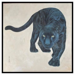 Annick Biaudet - Original Painting - Black panther