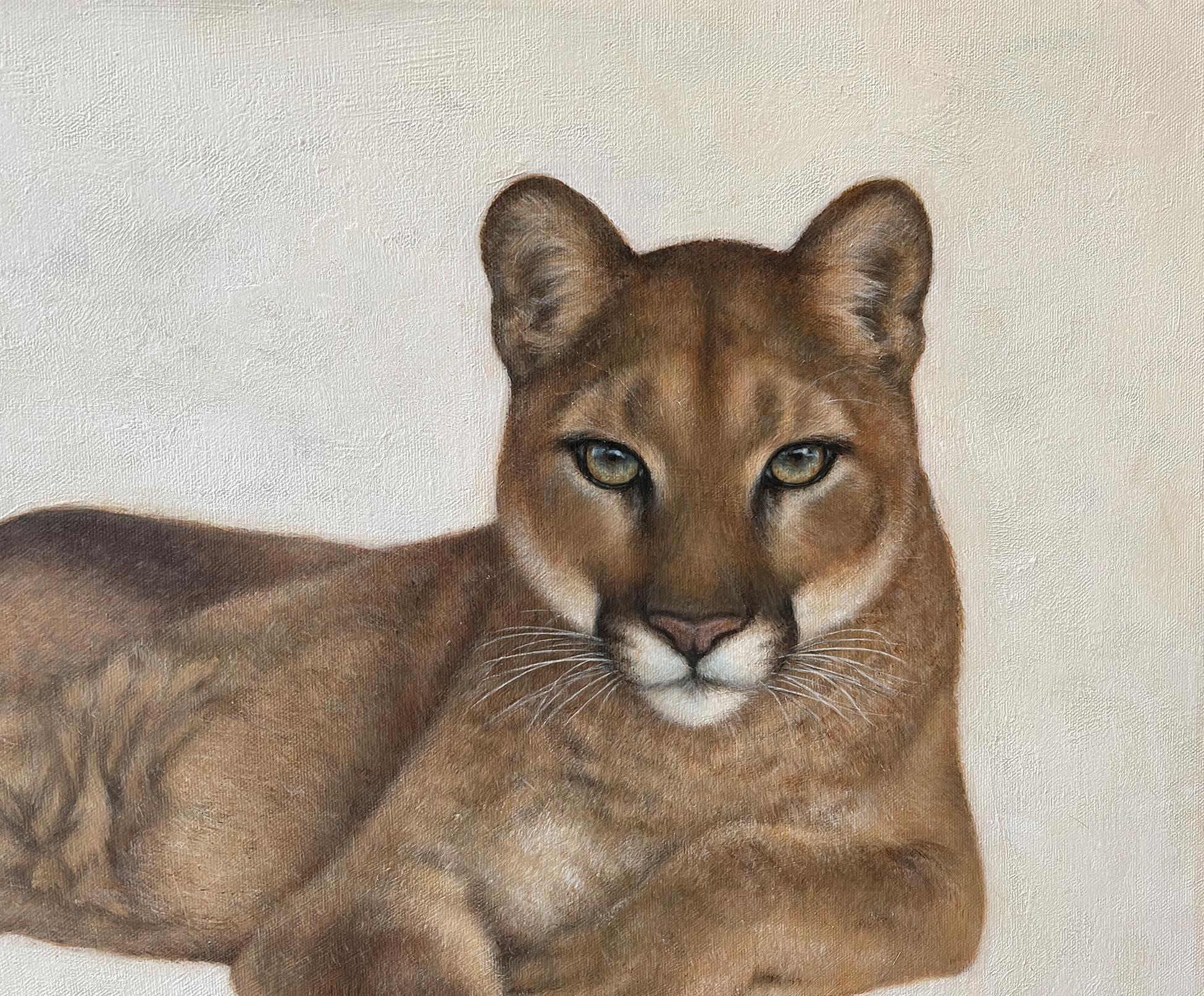 Annick BIAUDET,  Cougar, einer der besten Künstler der Tierwelt des 21. Jahrhunderts  (Nordamerikanisch) im Angebot