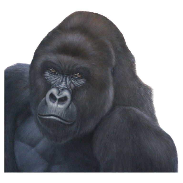 Annick BIAUDET, Gorilla, Original painting, Ultimate Touch in an interior design For Sale