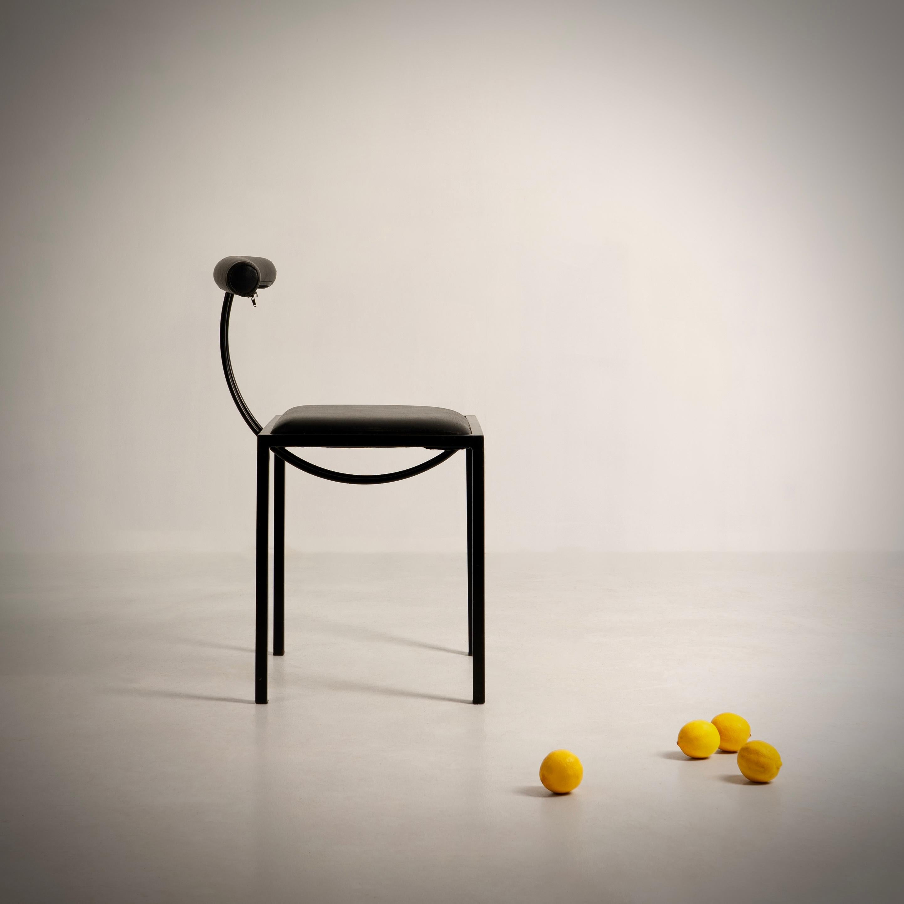 Postmoderne ANNICK & SAMUEL CORIAT, set de 8 chaises, Artelano ed, France, c. 1987 en vente