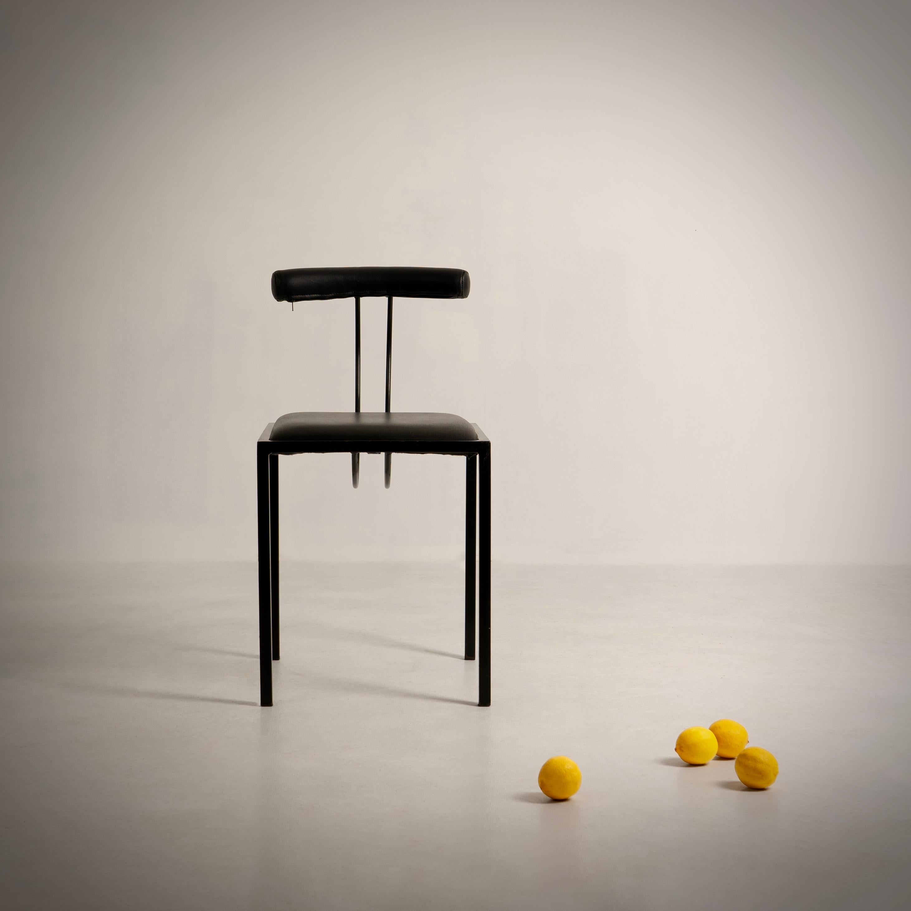 Français ANNICK & SAMUEL CORIAT, set de 8 chaises, Artelano ed, France, c. 1987 en vente