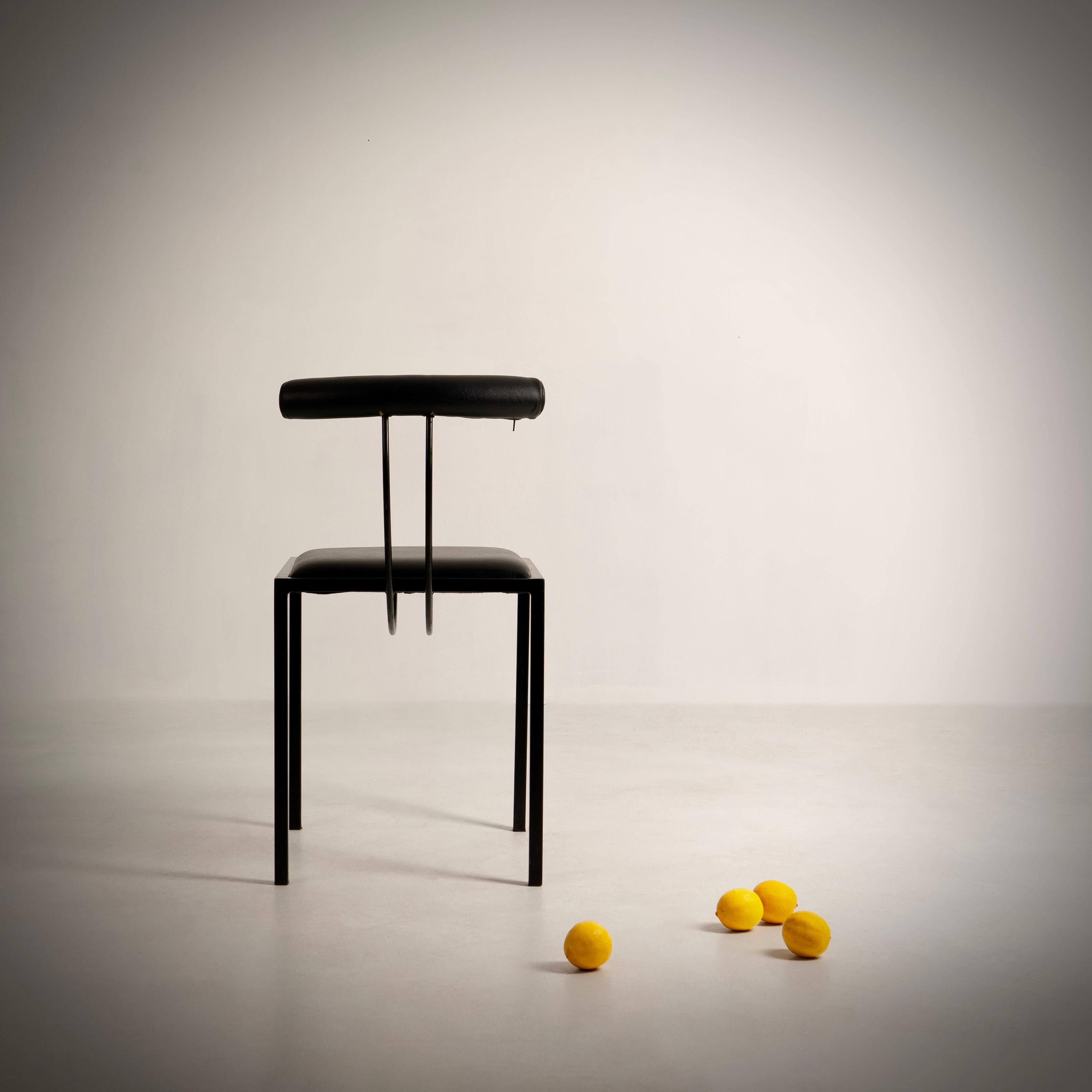 Fin du 20e siècle ANNICK & SAMUEL CORIAT, set de 8 chaises, Artelano ed, France, c. 1987 en vente