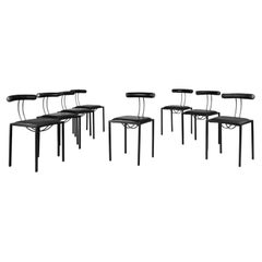 ANNICK & SAMUEL CORIAT, set de 8 chaises, Artelano ed, France, c. 1987