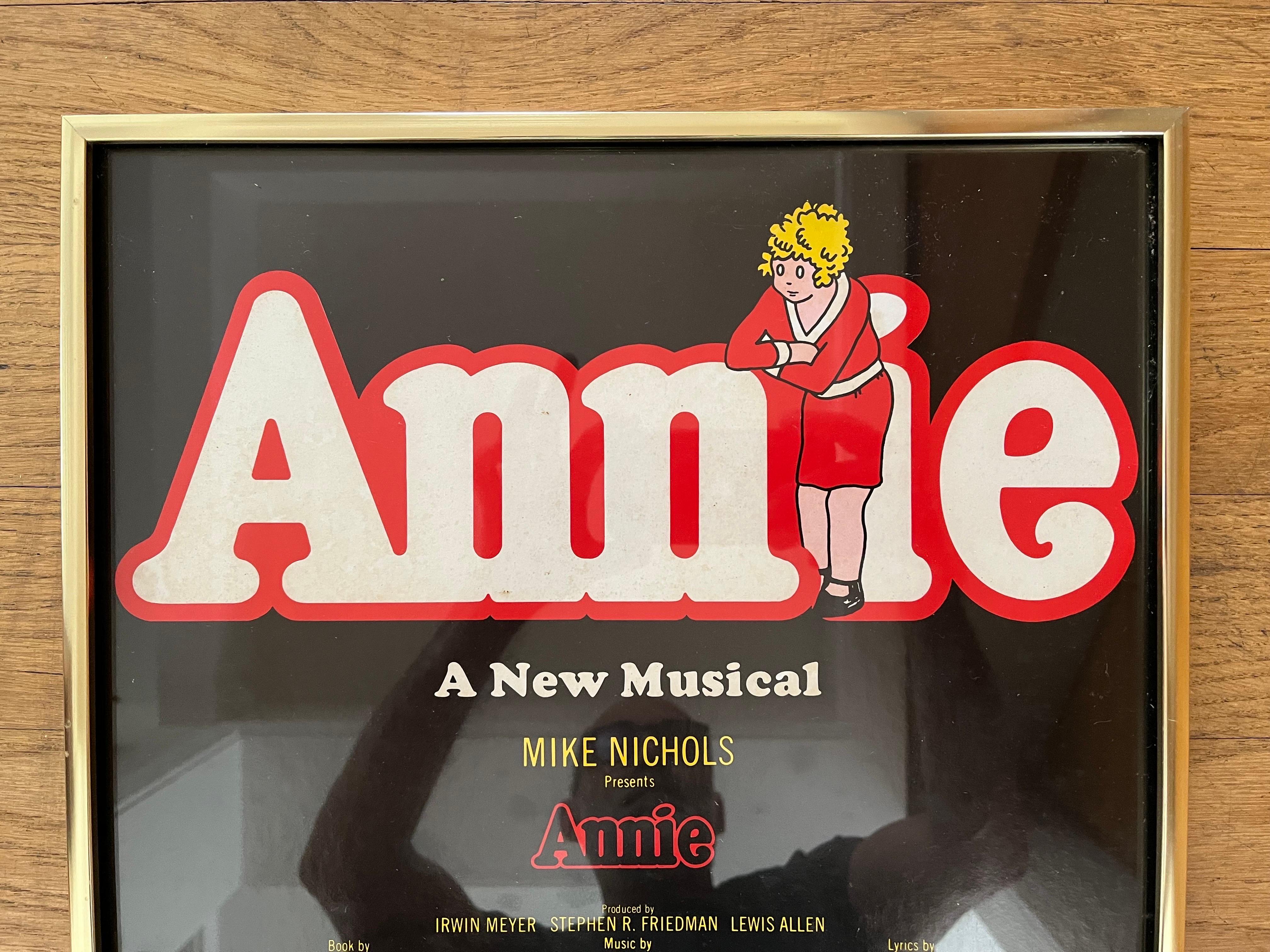 Annie Broadway Poster, Alvin Theatre 1977.