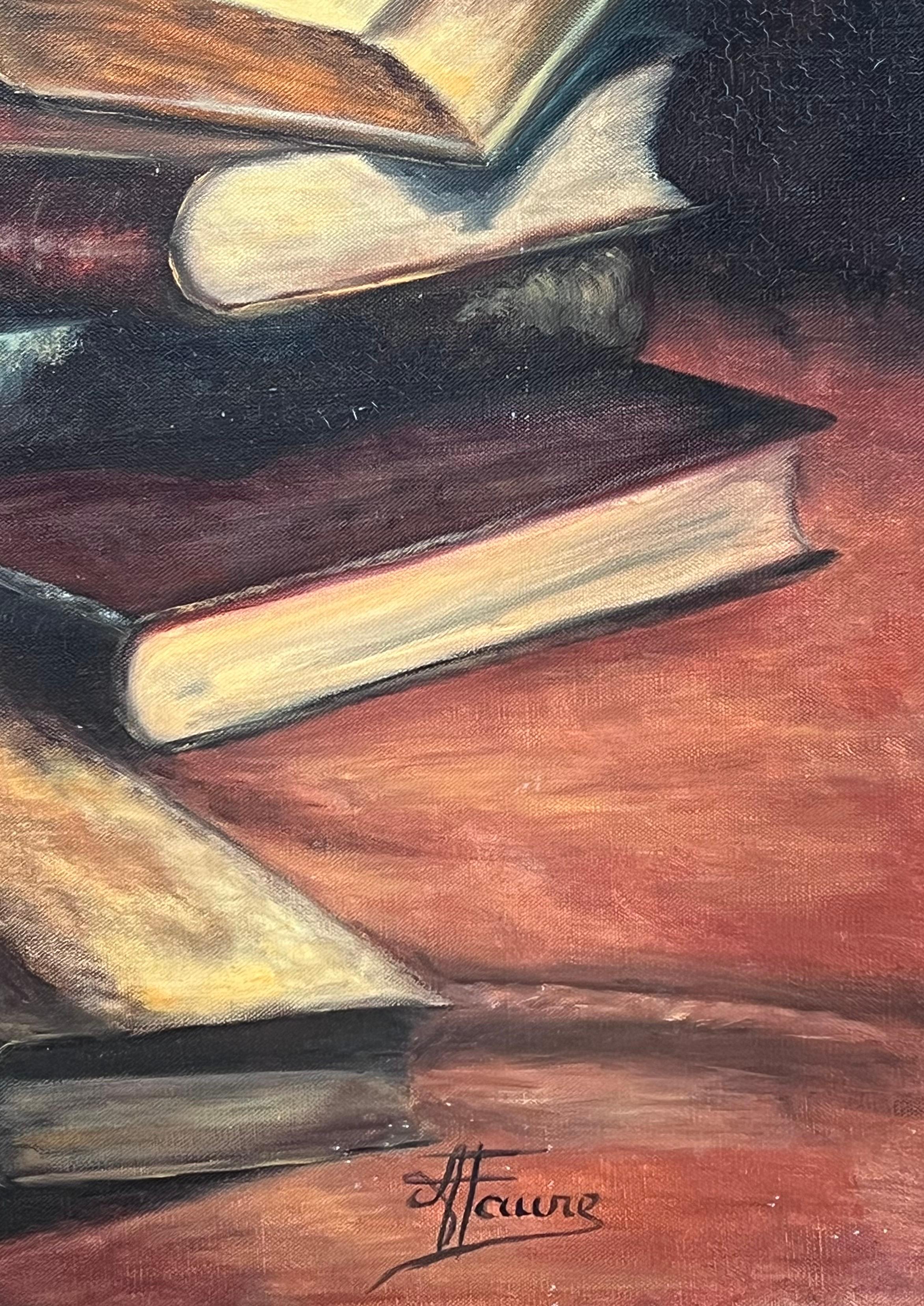 Candle Lit Interior
by Annie Faure (French 1940-2021)
signed lower corner
oil painting on canvas, unframed
canvas size: 25.5 x 36 inches
condition: overall very good, minor surface scuffs from previous storage
provenance: from the artists family in