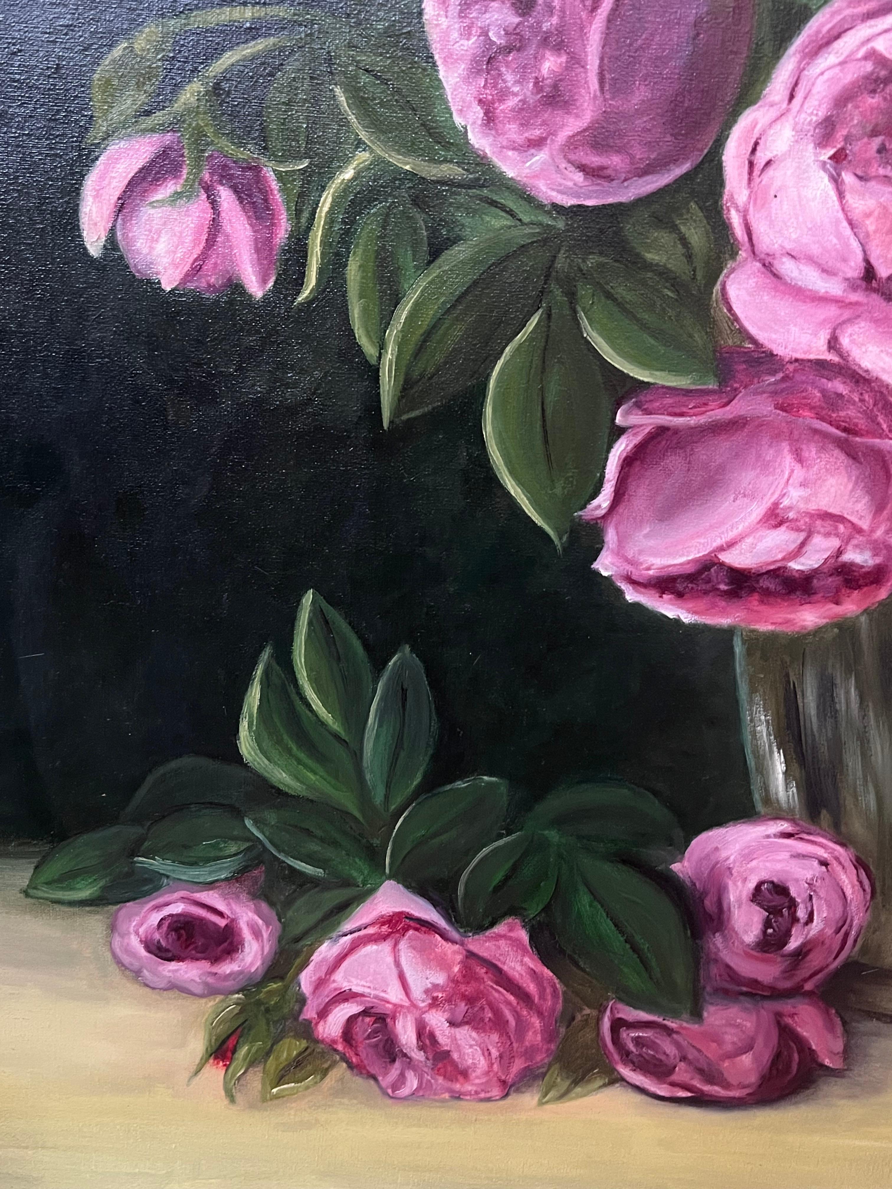 Gladiolus Still Life
by Annie Faure (French 1940-2021)
signed lower corner
oil painting on canvas, unframed
canvas size: 32 x 25.5 inches
condition: overall very good, minor surface scuffs from previous storage
provenance: from the artists family in