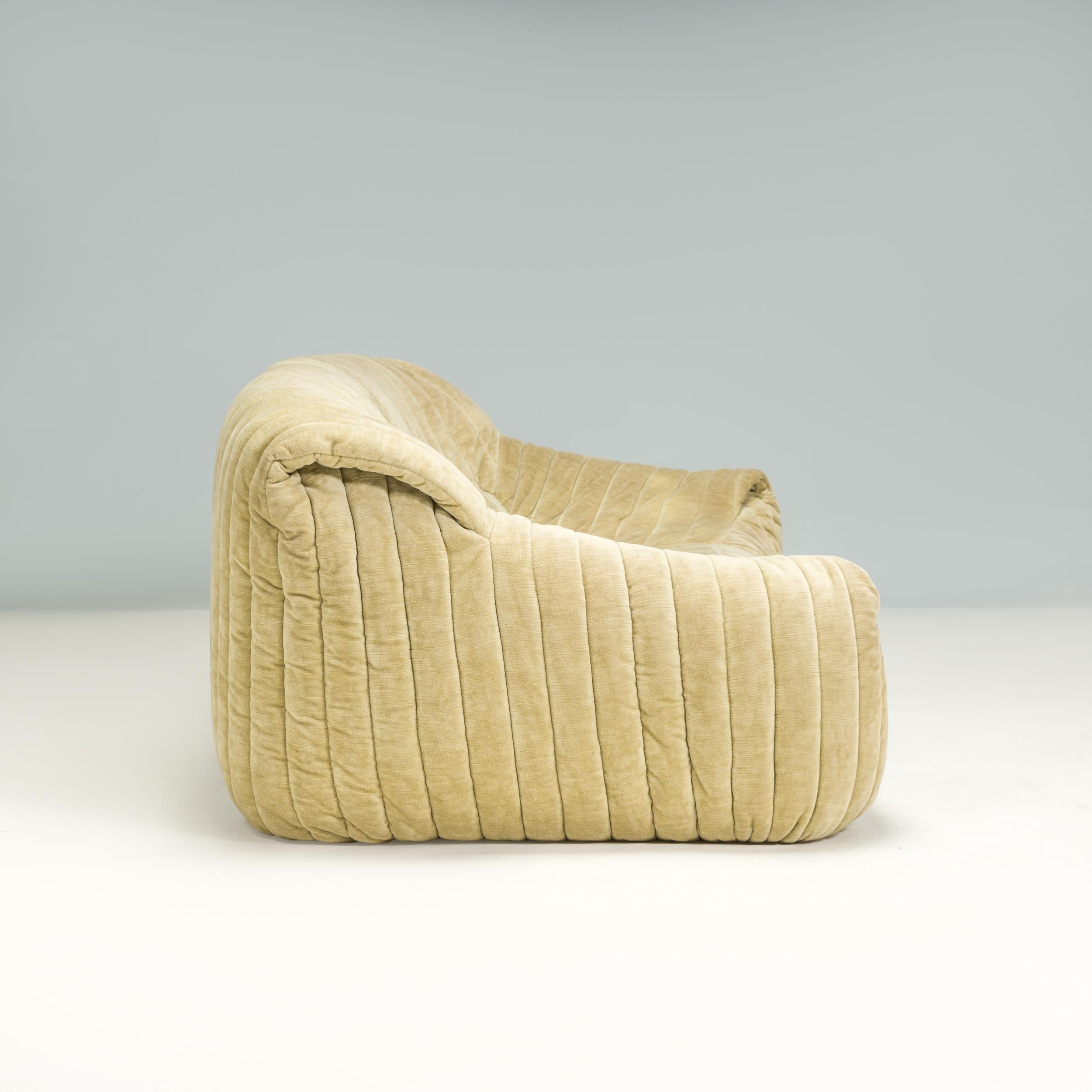 Annie Hiéronimus pour Cinna Ligne Roset Canapé Sandra vert 3 places Bon état - En vente à Basildon, London