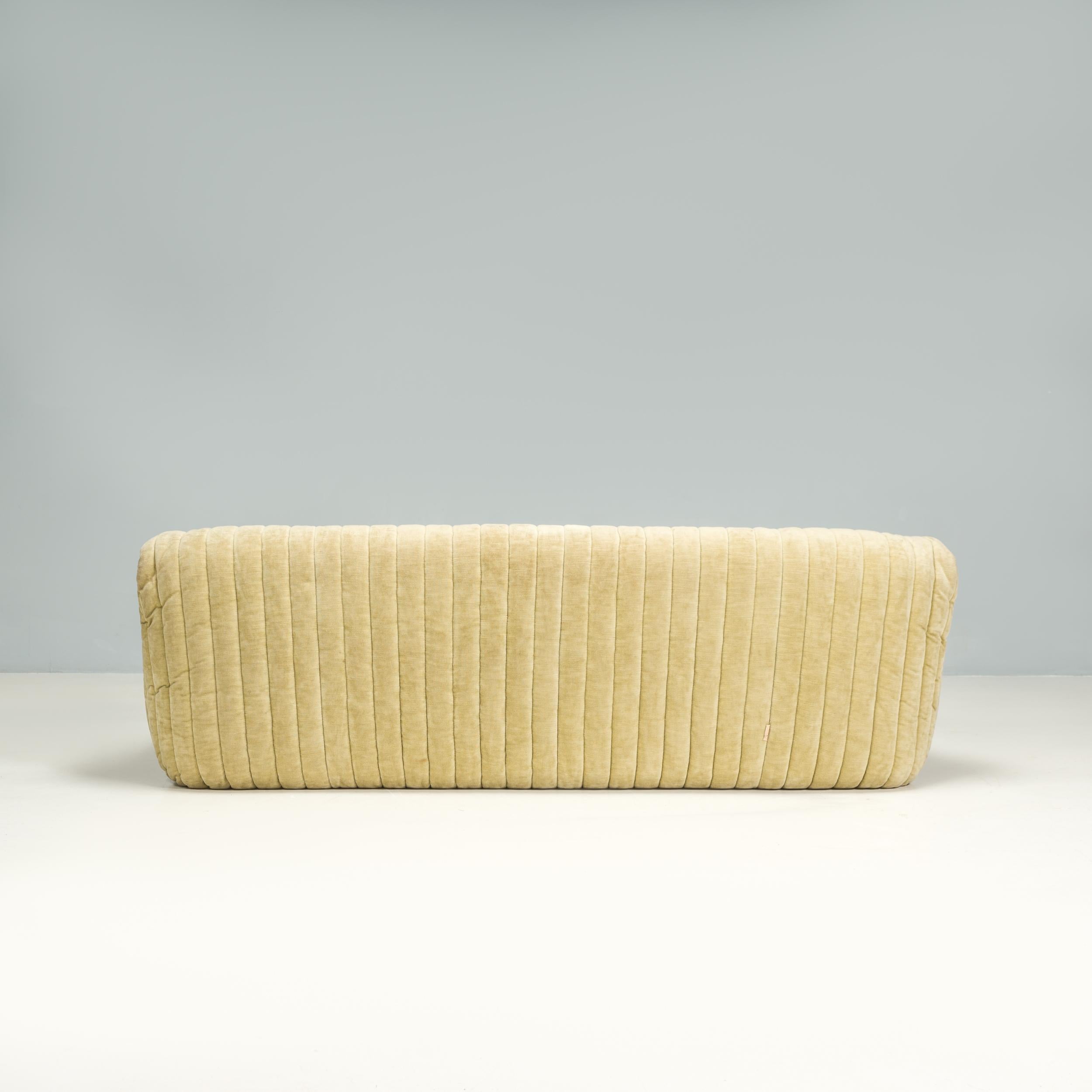Fin du 20e siècle Annie Hiéronimus pour Cinna Ligne Roset Canapé Sandra vert 3 places en vente