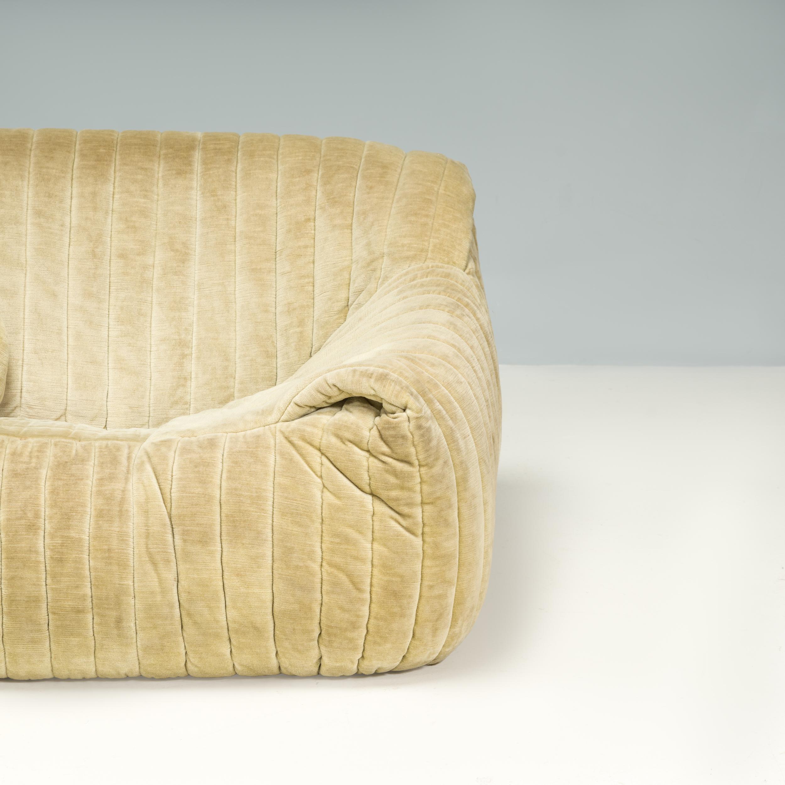 Tissu Annie Hiéronimus pour Cinna Ligne Roset Canapé Sandra vert 3 places en vente