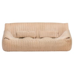 Retro Annie Hiéronimus for Cinna Ligne Roset Large Biscuit Beige Sandra Sofa, 1970s