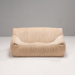 Annie Hiéronimus for Cinna Ligne Roset Two Seat Biscuit Beige Sandra Sofa, 1970s