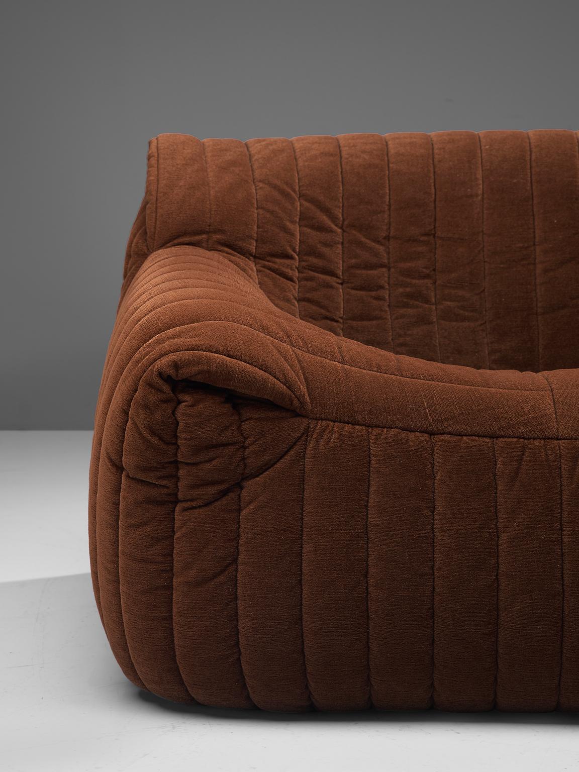 Annie Hiéronimus Lounge Chair in Brown Fabric 1
