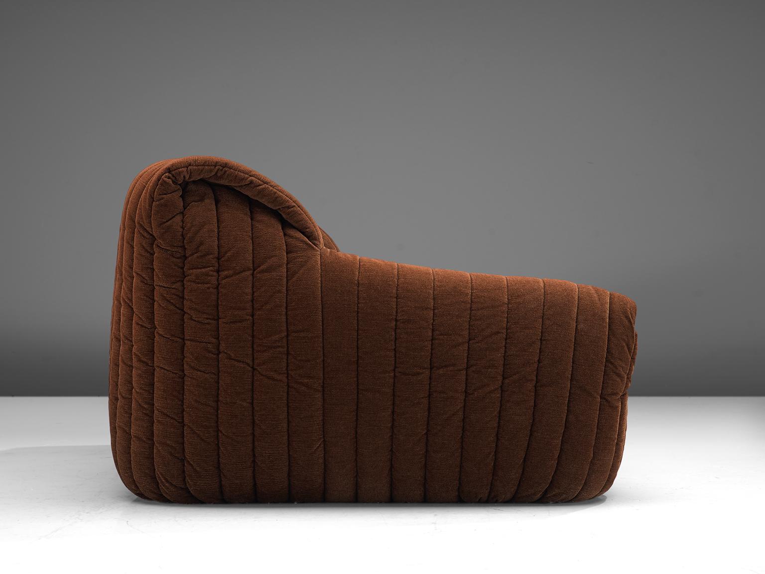 brown fabric sofa