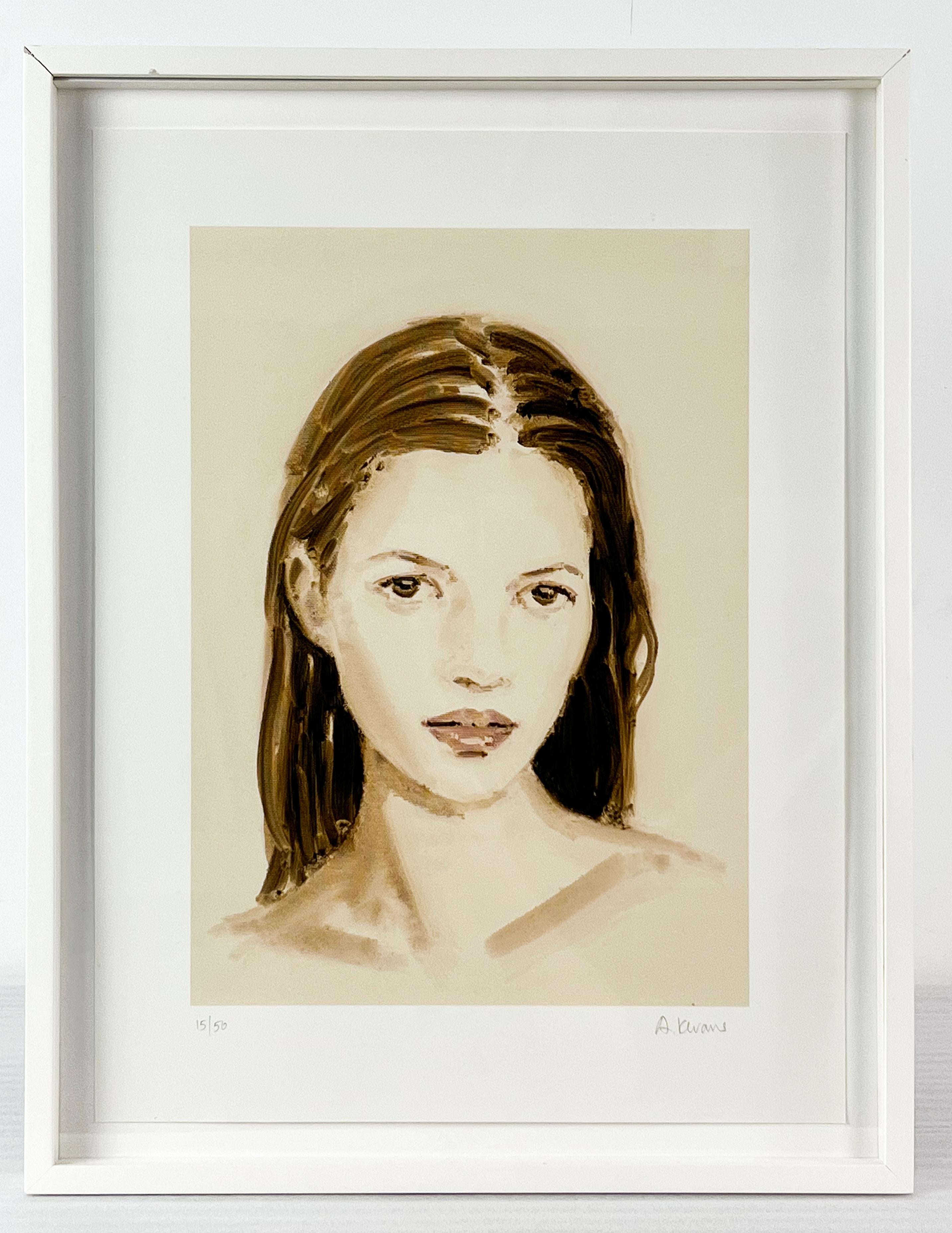 Kate Moss – Painting von Annie Kevans