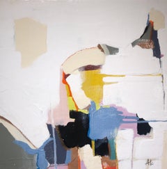 Abstracted 15, Annie King Small Charcoal and Acrylic on Canvas Abstract Painting