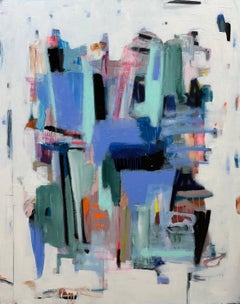 All That Can't Be Bought by Annie King, Vertical Abstract Painting on Canvas