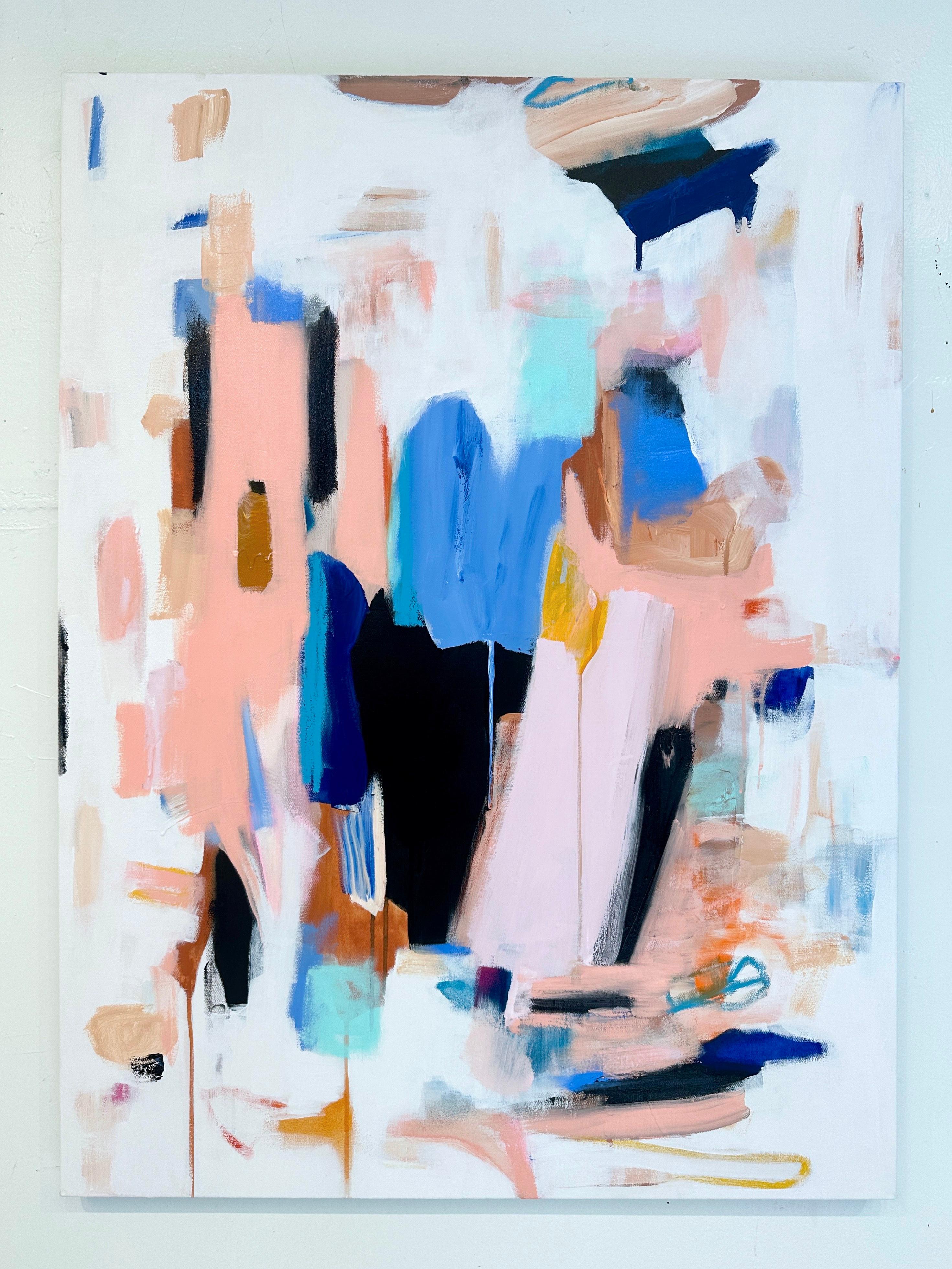 Balancing I - pittura astratta gestuale originale a tecnica mista - arte contemporanea - Painting di Annie King