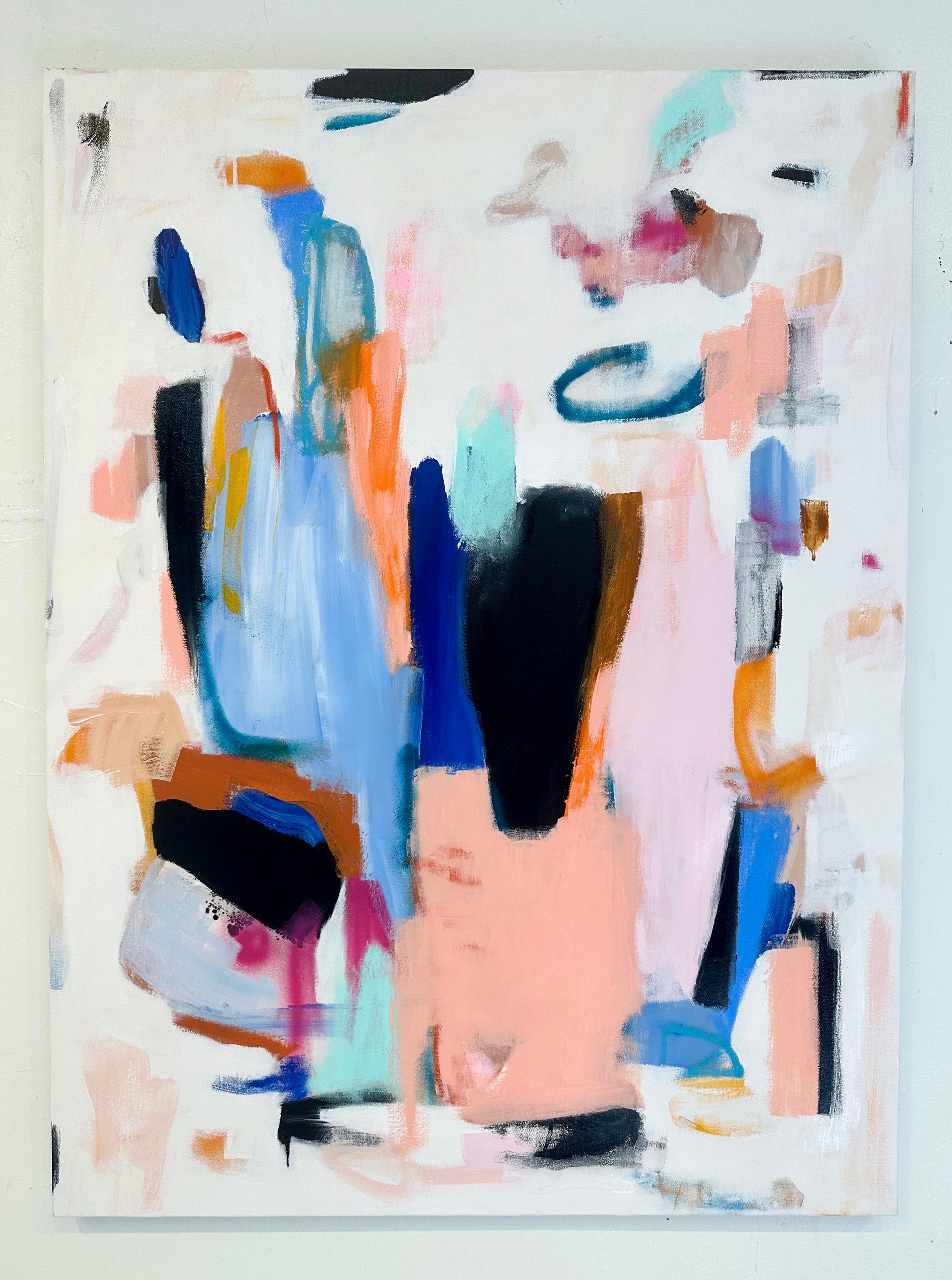 Balancing II -original gestural abstract mixed media painting - contemporary art - Painting di Annie King