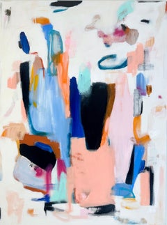 Balancing II -original gestural abstract mixed media painting - contemporary art