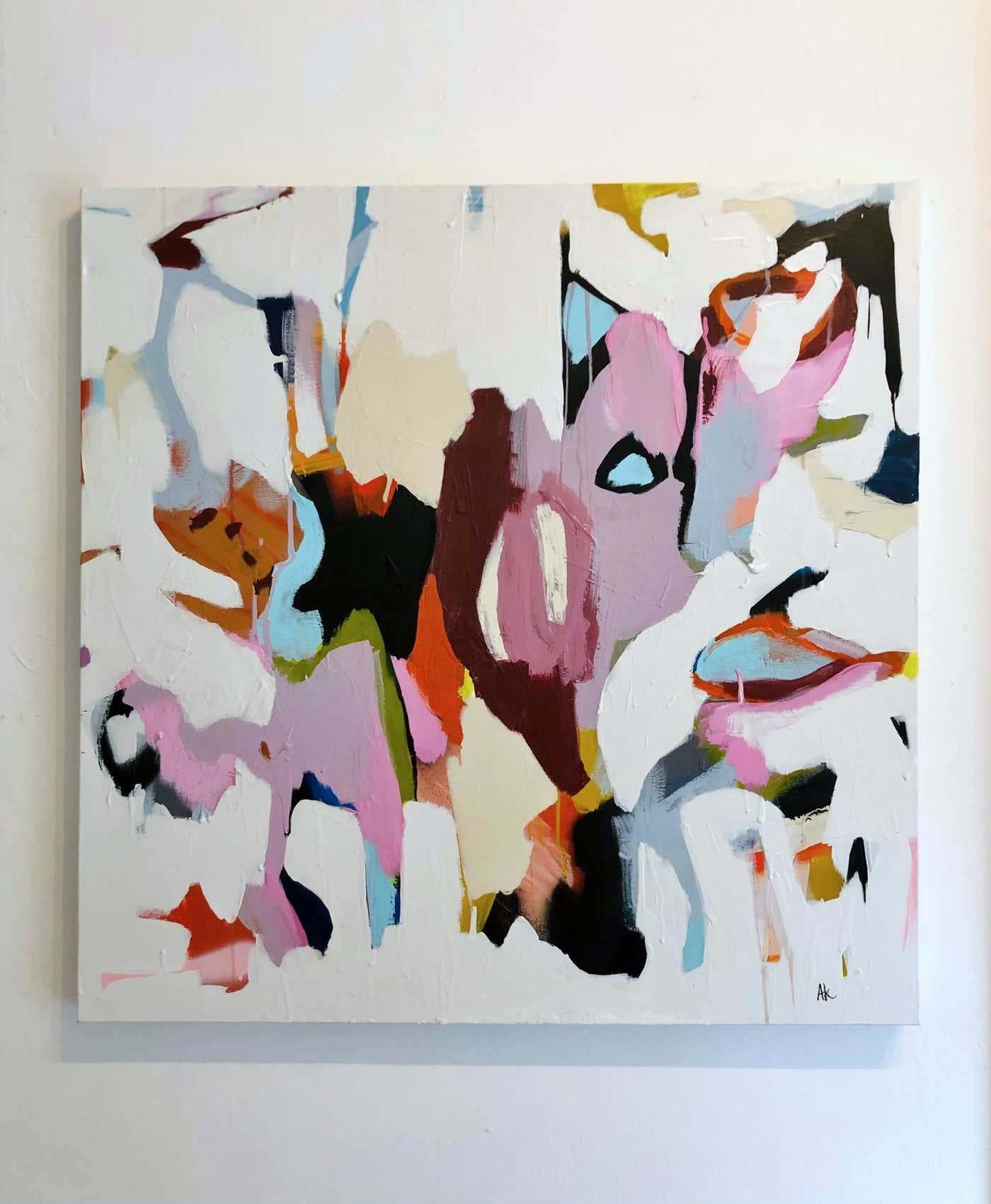 Morphosis I-pittura gestuale astratta originale a tecnica mista-arte contemporanea - Painting di Annie King