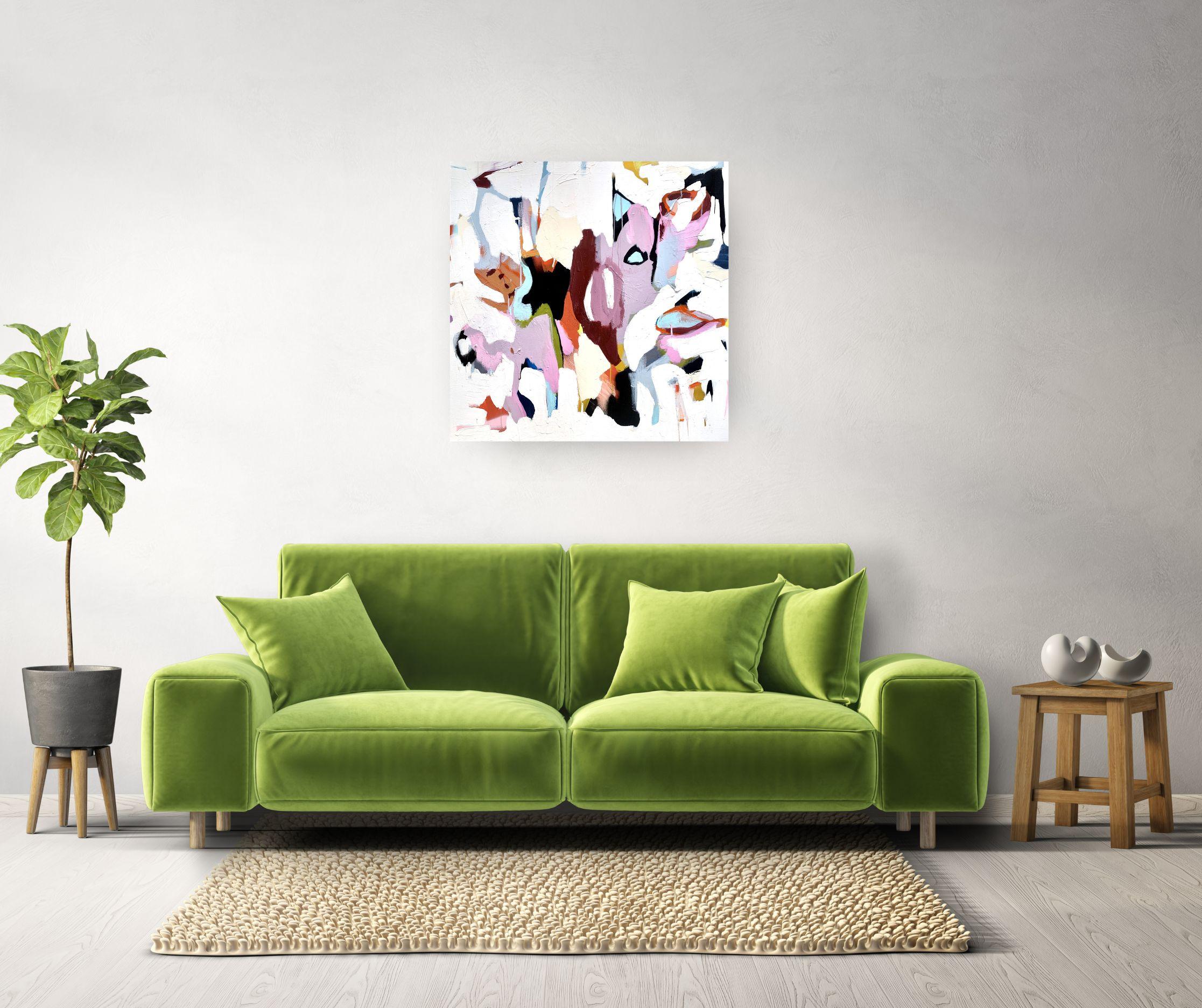 Morphosis I-original gestural abstract mixed media painting-contemporary art For Sale 1
