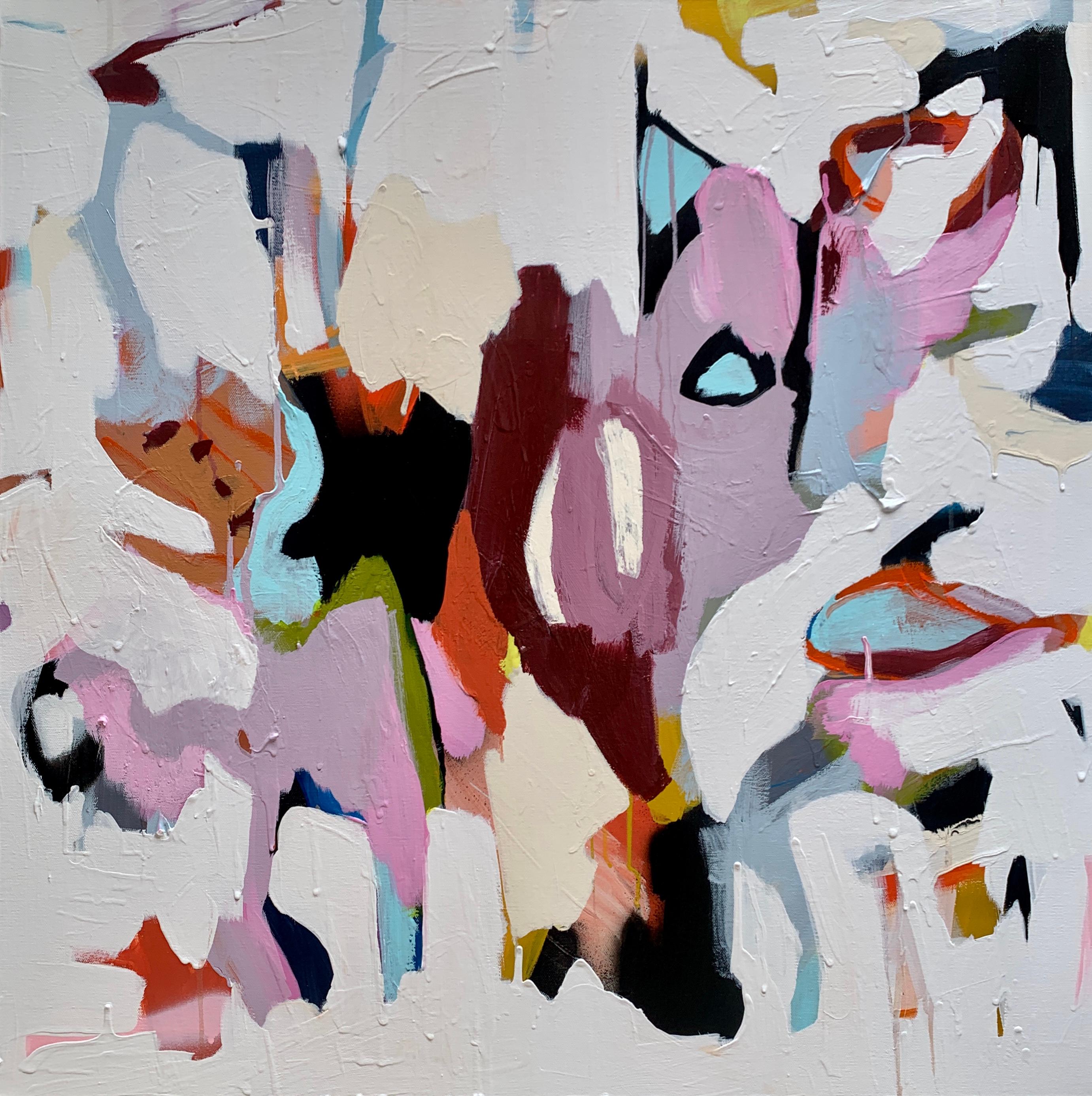 Morphosis I-pittura gestuale astratta originale a tecnica mista-arte contemporanea